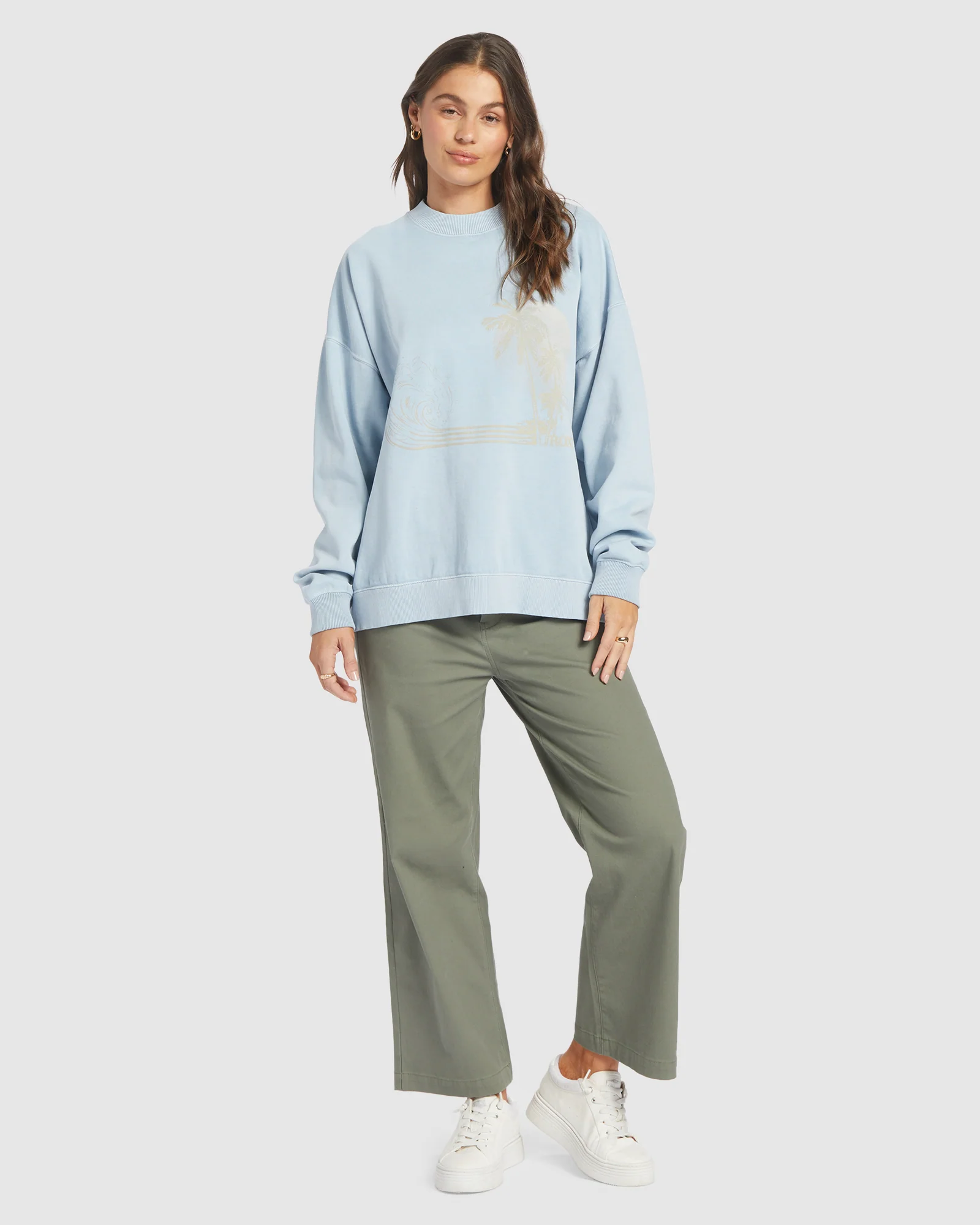 Womens Lineup Oversized Crew A Sweatshirt - Image 5