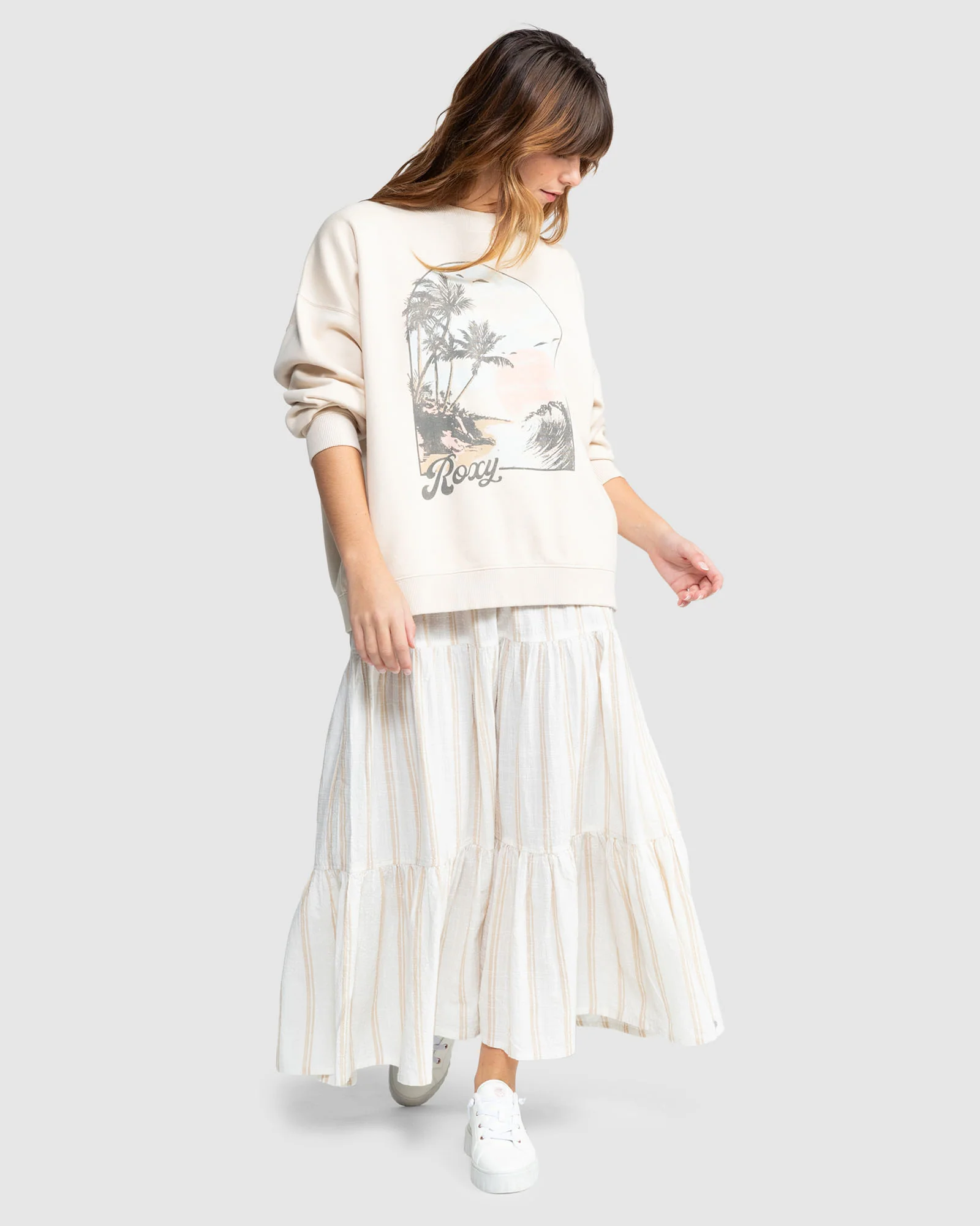 Womens Lineup Oversized Pullover Sweatshirt - Image 5