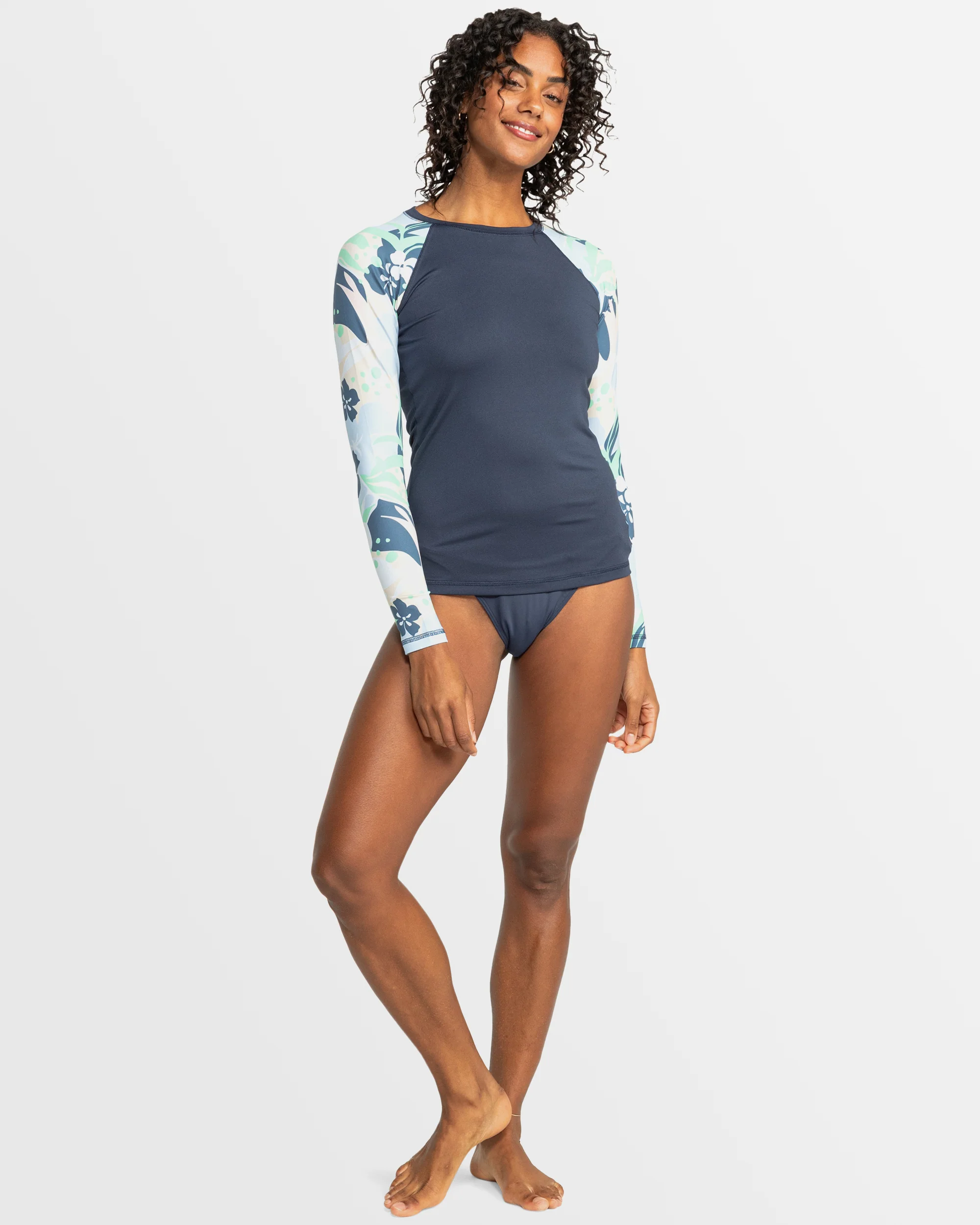 Womens Long Sleeve Printed Rashguard L/Sl Surf Tee - Image 5
