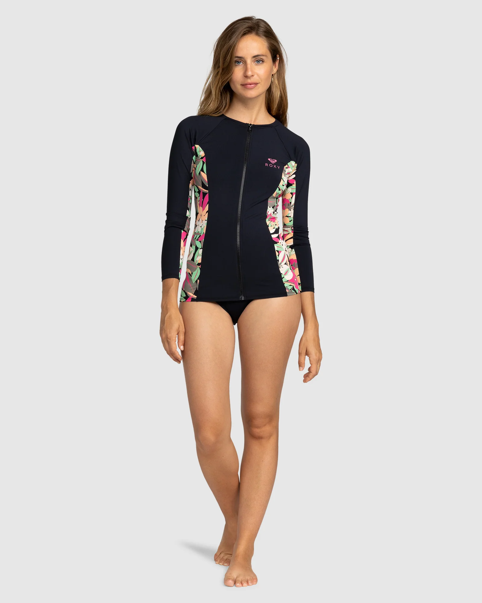 Womens Roxy Long Sleeve Zipped Rash Vest - Image 5