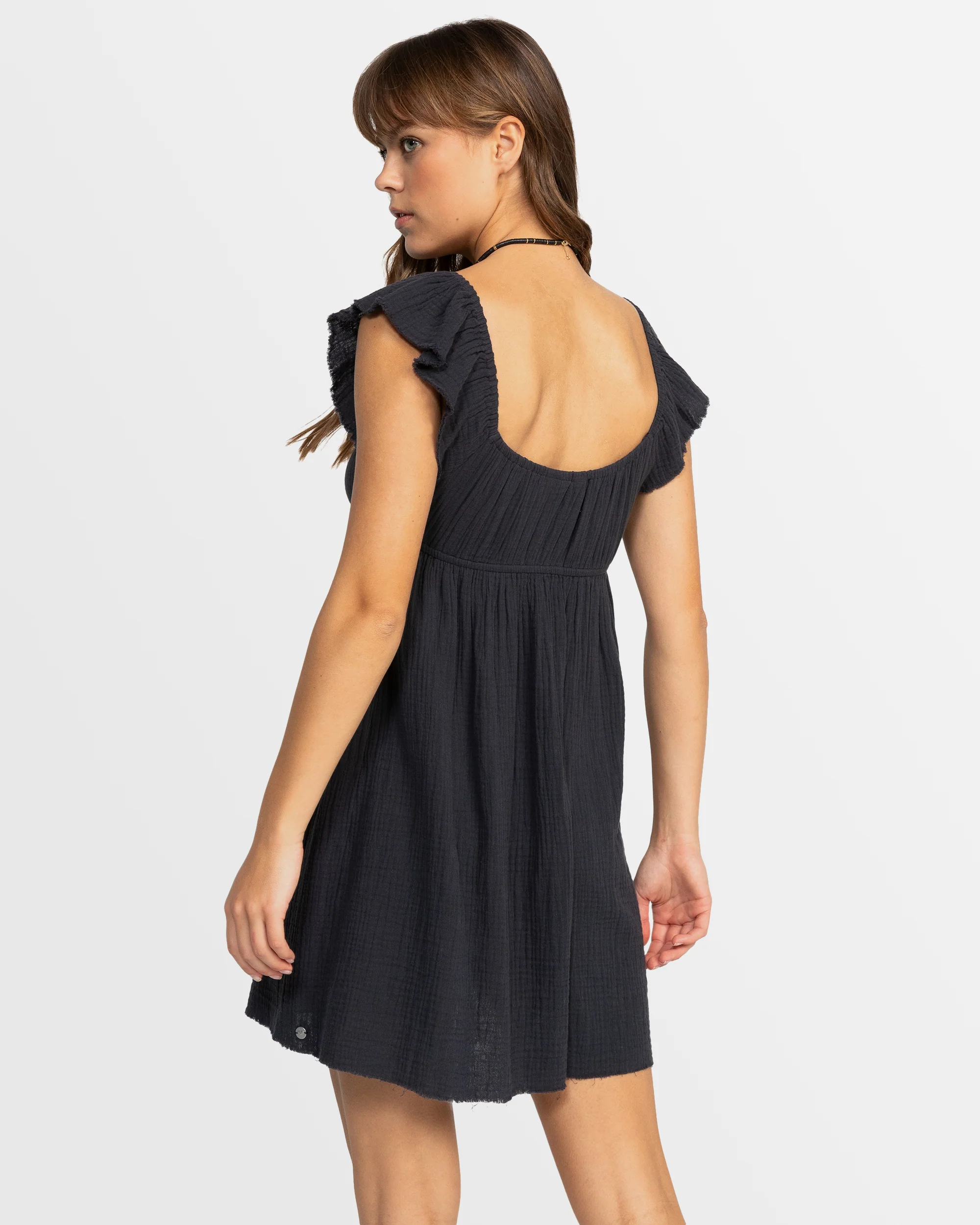Womens Luna Mini Puff Sleeves Mini Dress - Image 4