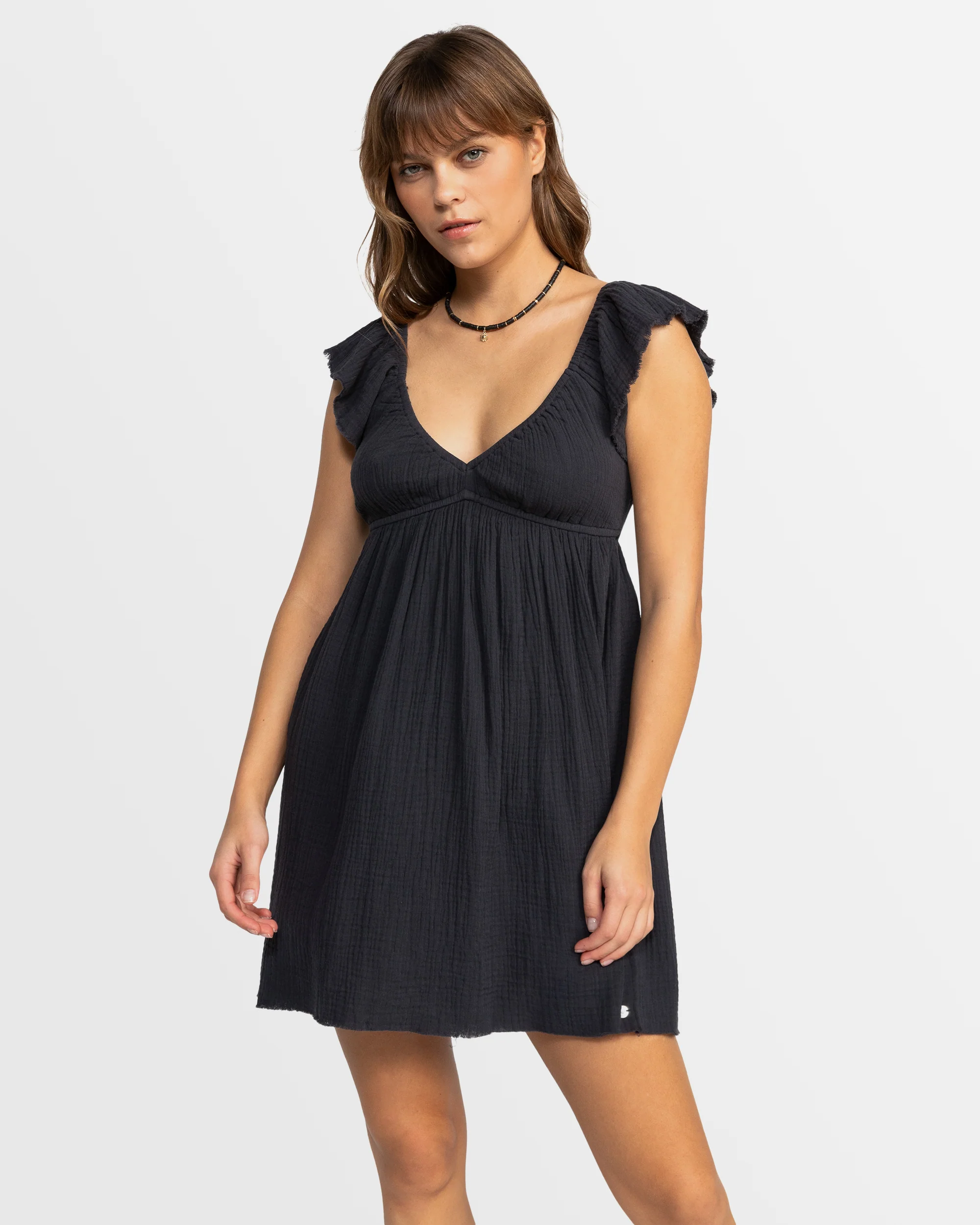Womens Luna Mini Puff Sleeves Mini Dress - Image 5
