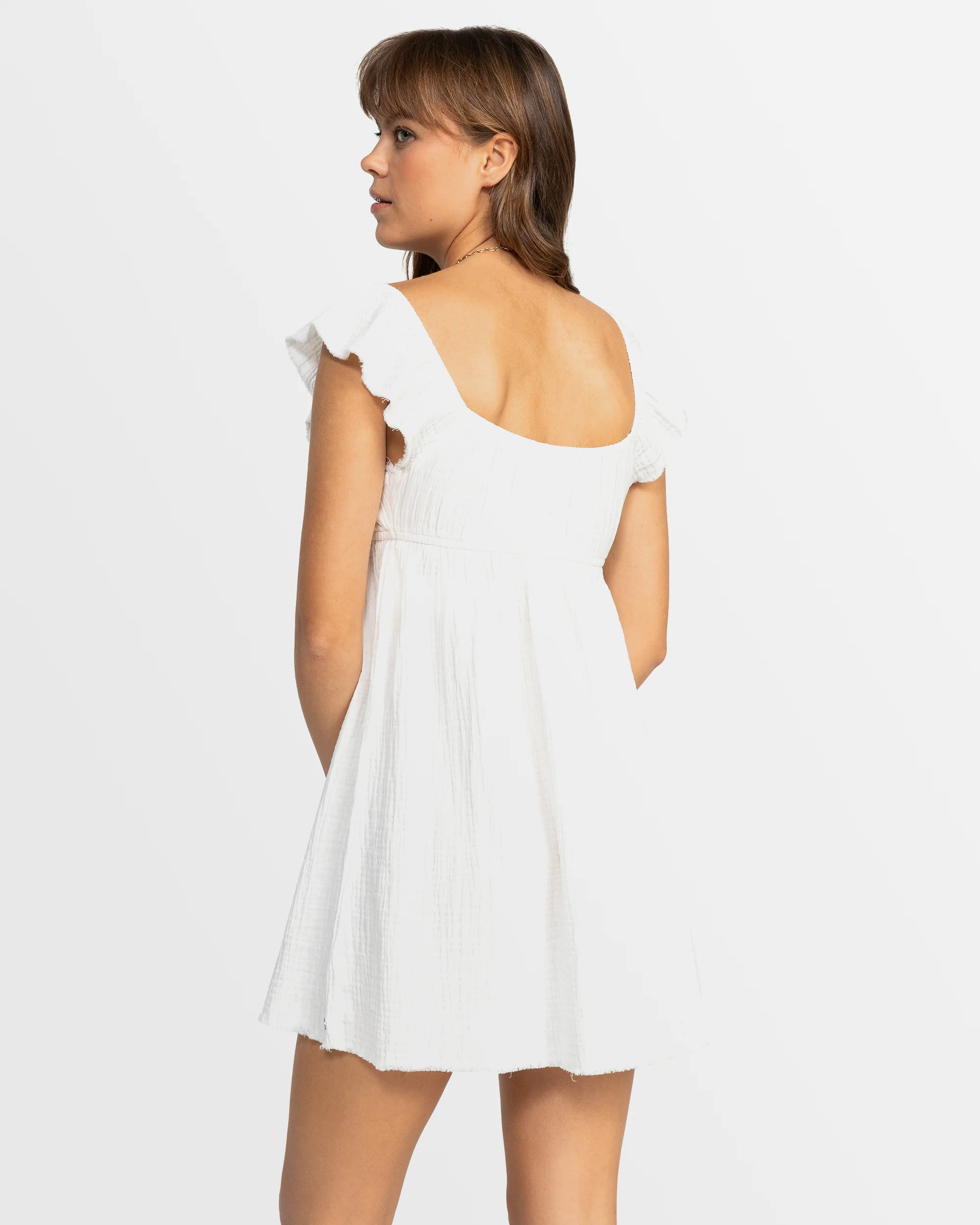 Womens Luna Mini Puff Sleeves Mini Dress - Image 3