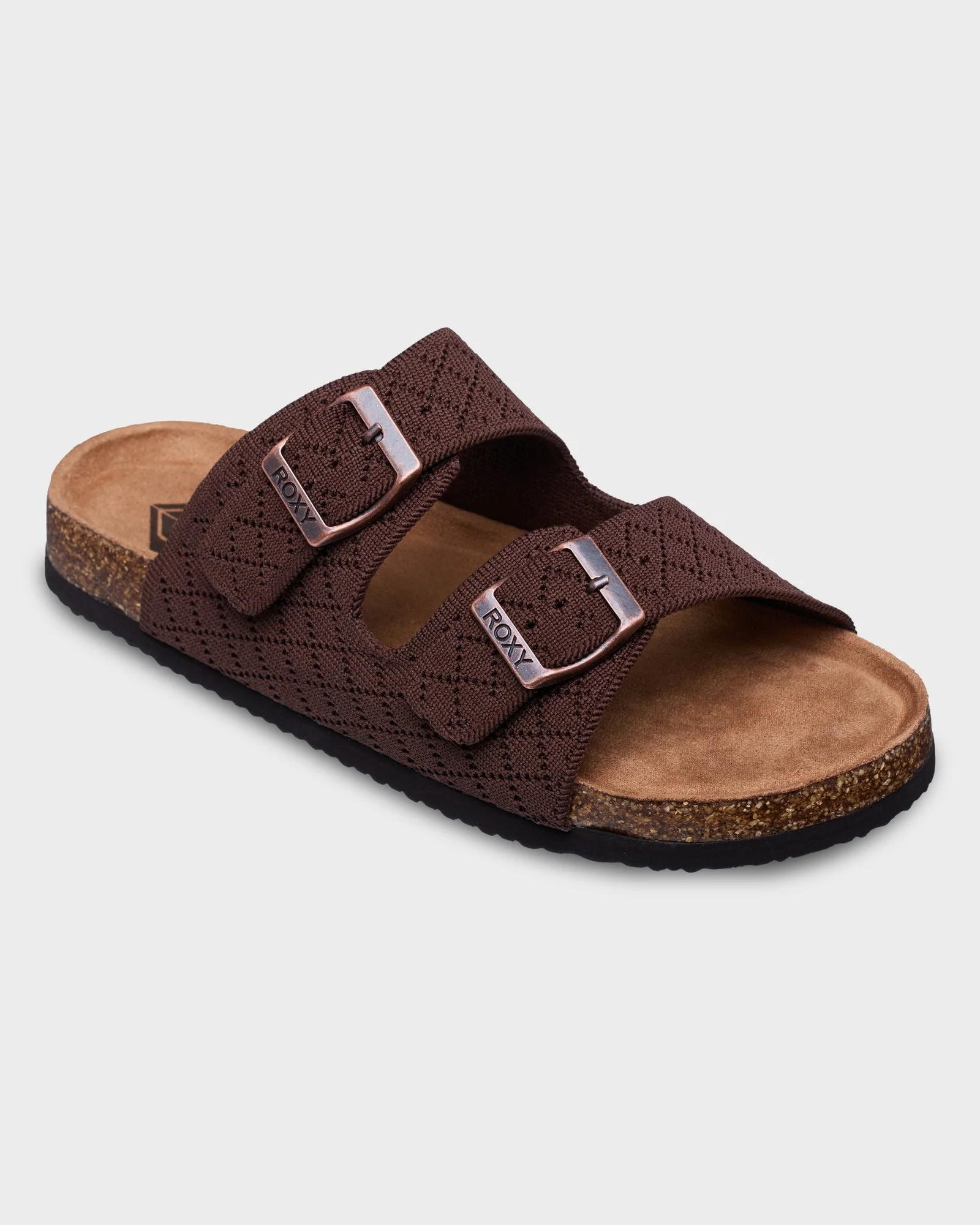 Womens Mannae Buckle Slides - Image 2
