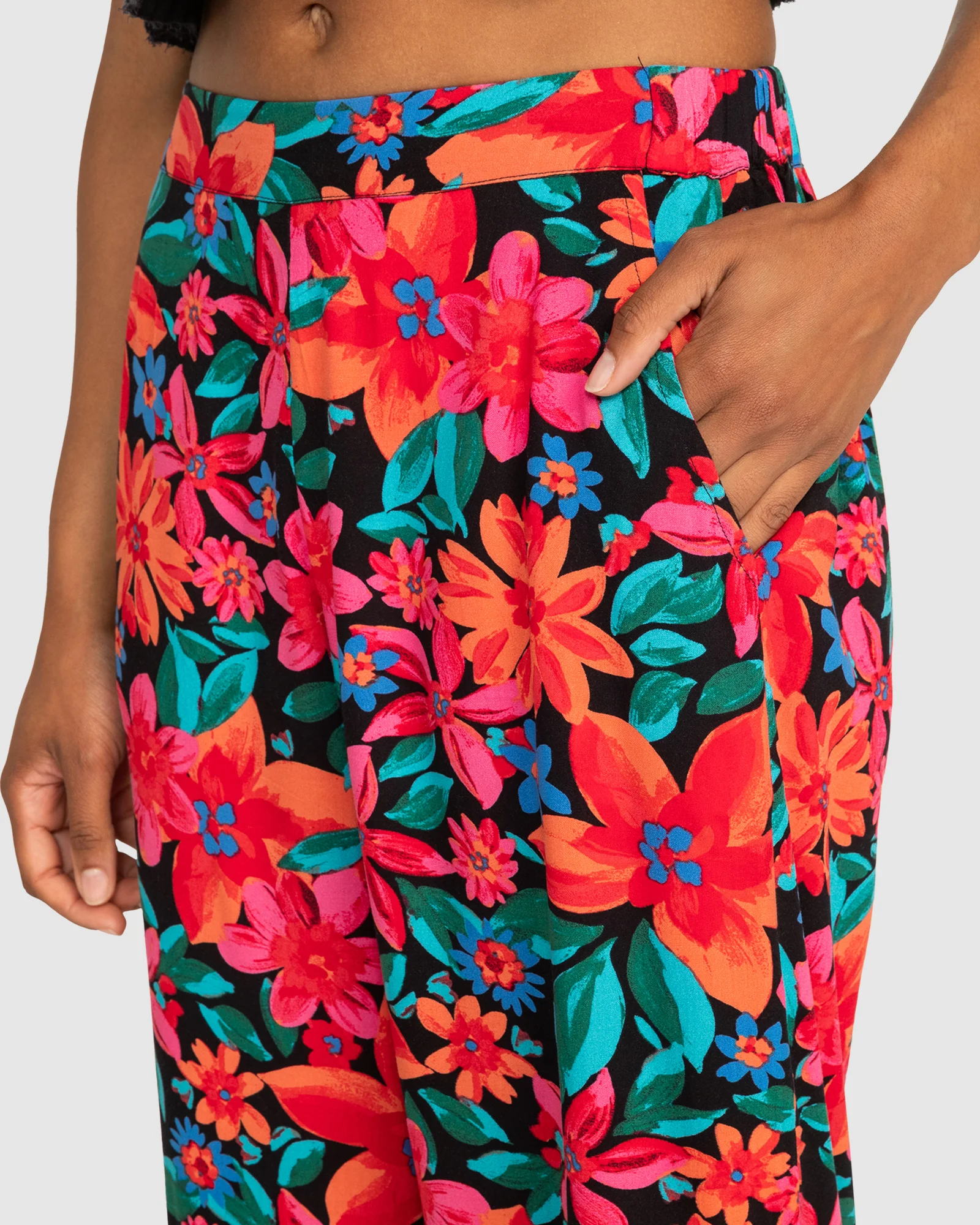 Womens Midnight Avenue Wide Leg Printed Trousers - Image 4