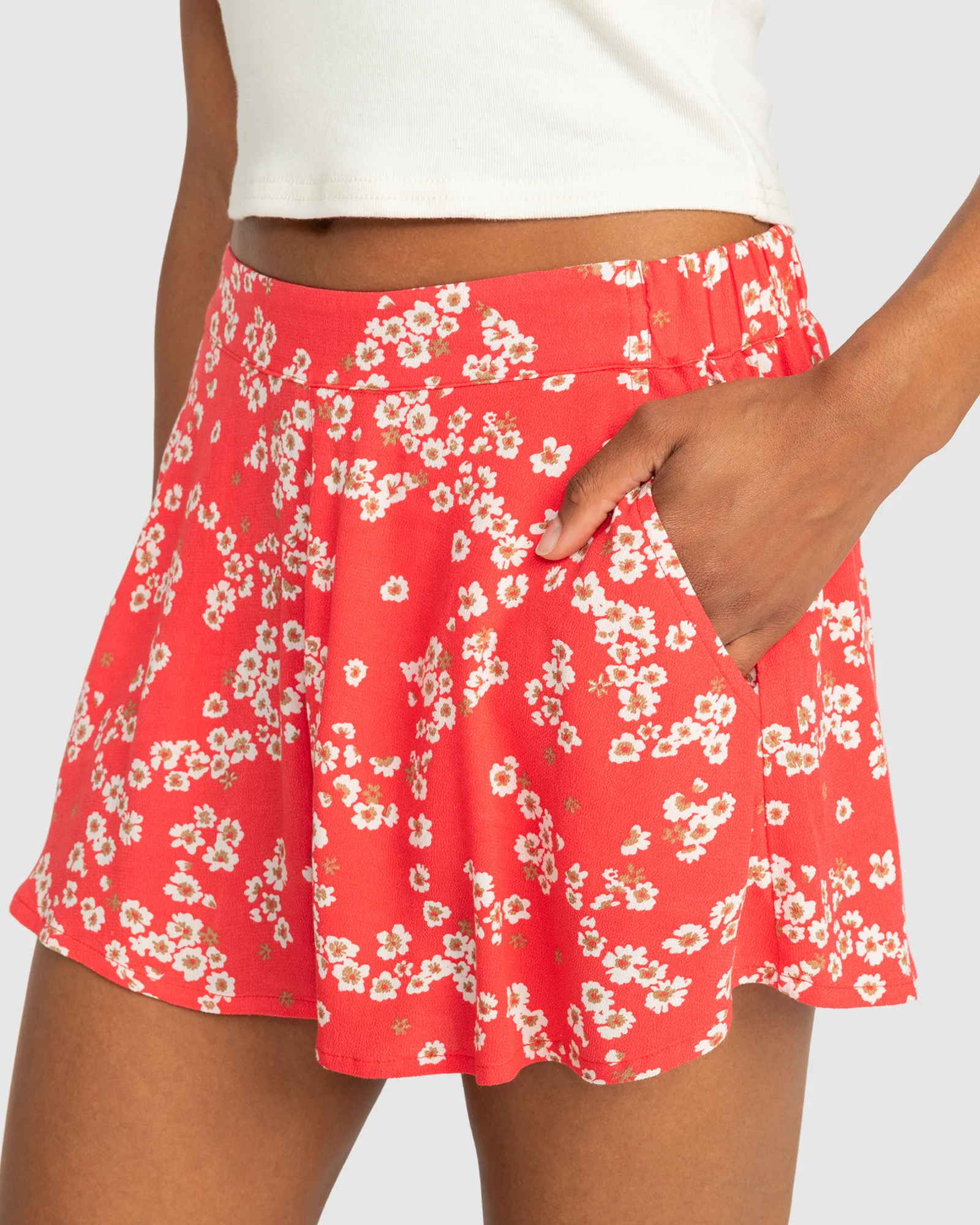 Womens Midnight Avenue Relaxed Fit Printed Shorts - Image 4
