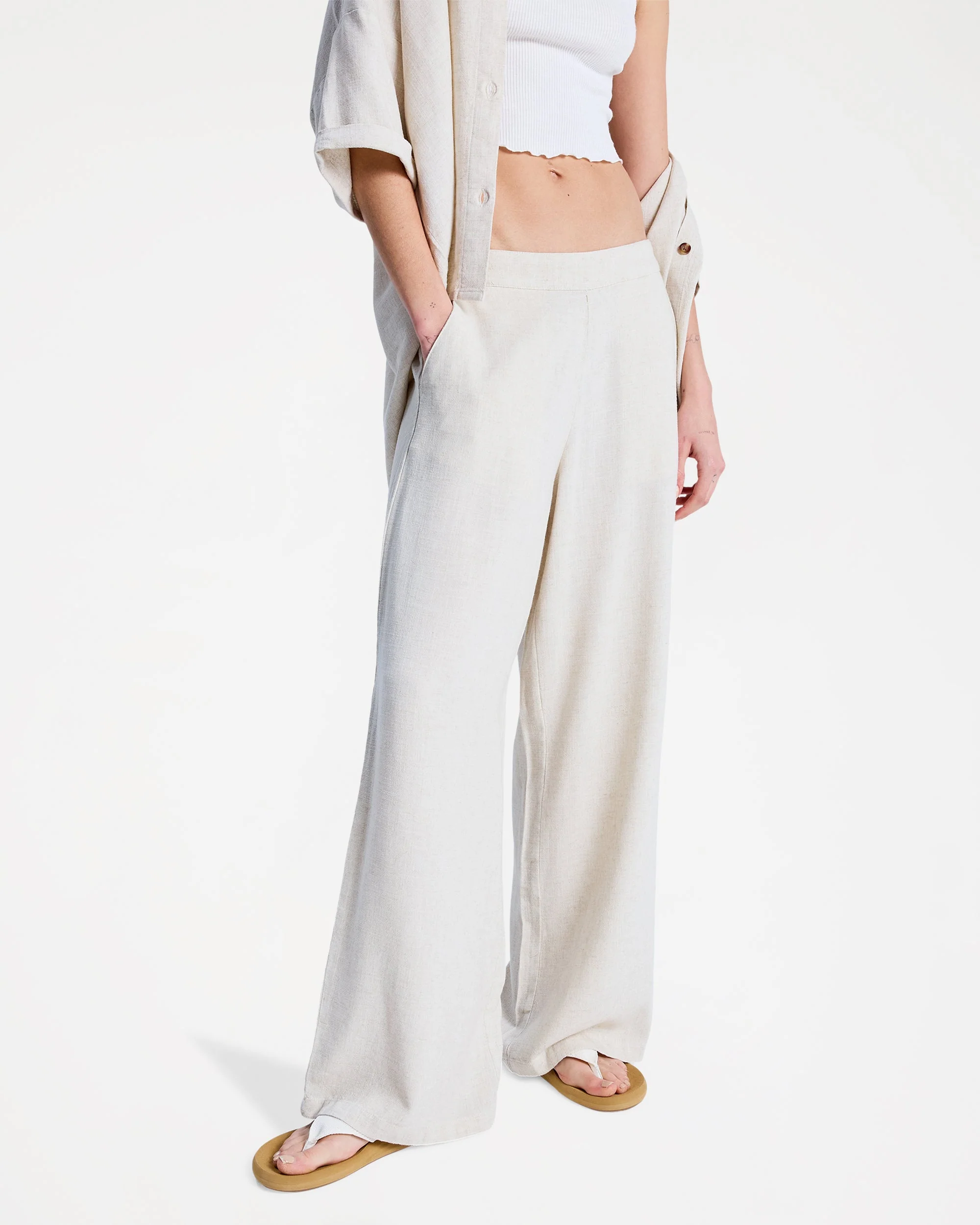 Womens Midnight Avenue Solid Pants - Image 4