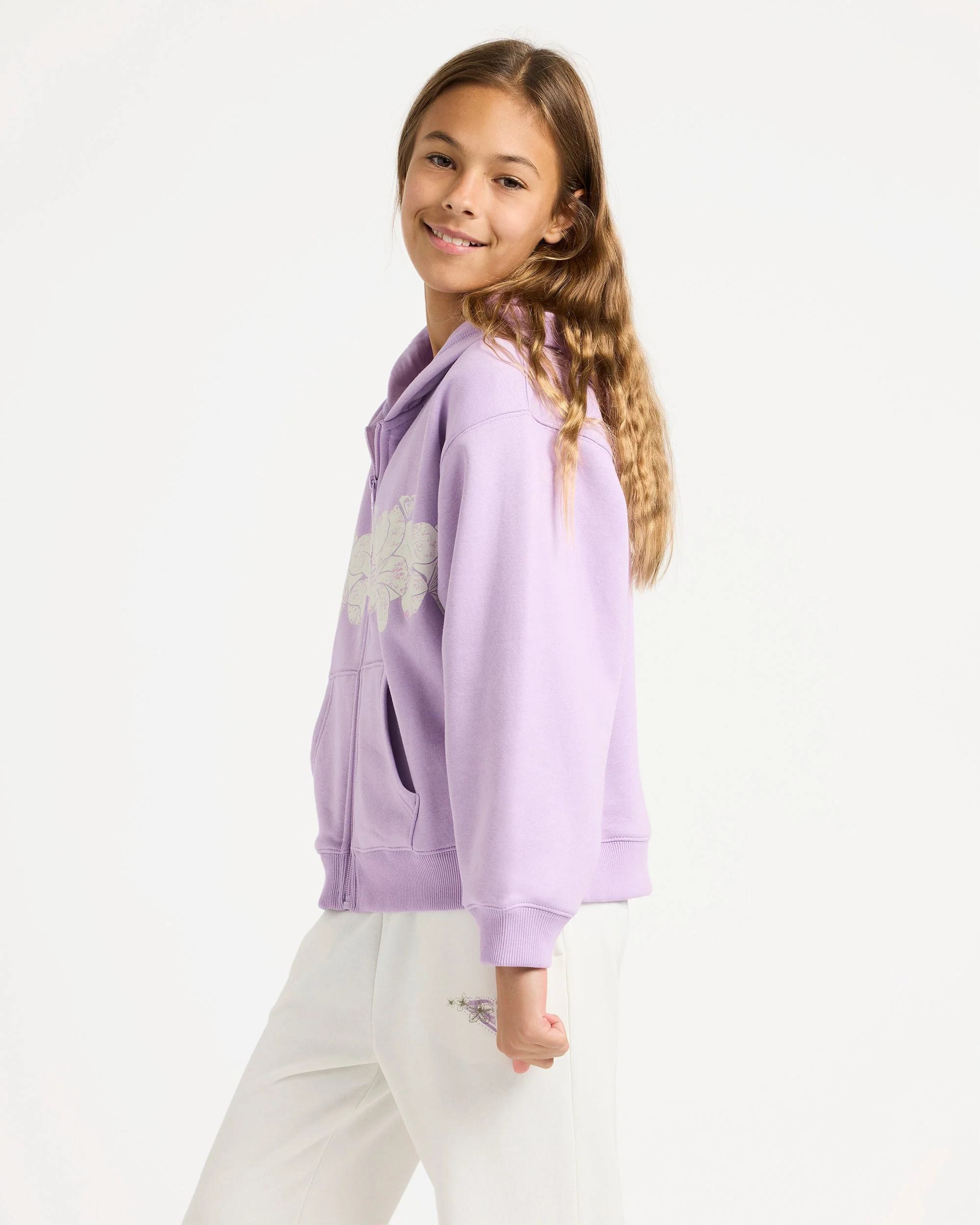 Girls 4-16 Midnight Hike Brushed Zip Up Hoodie - Image 3