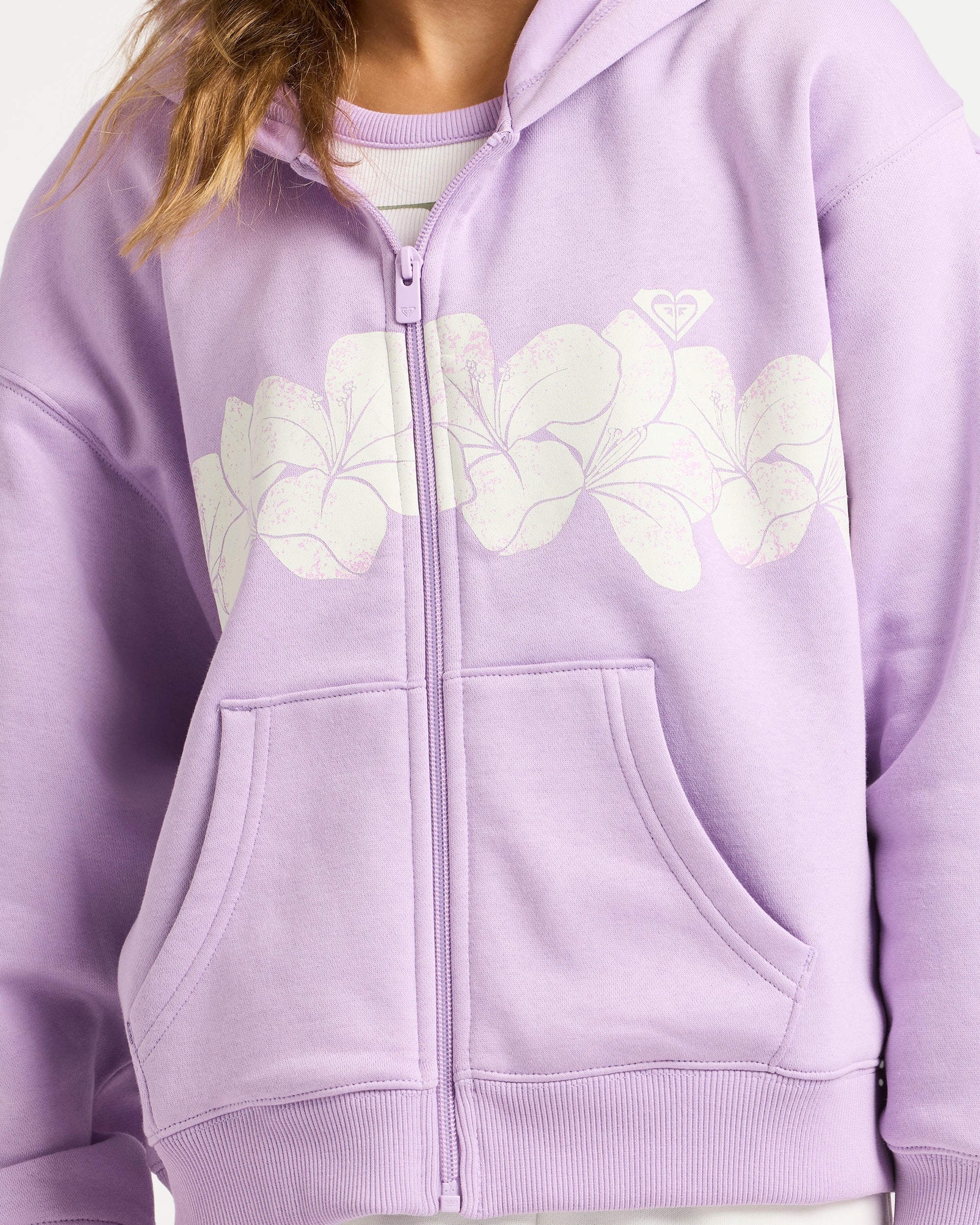 Girls 4-16 Midnight Hike Brushed Zip Up Hoodie - Image 4