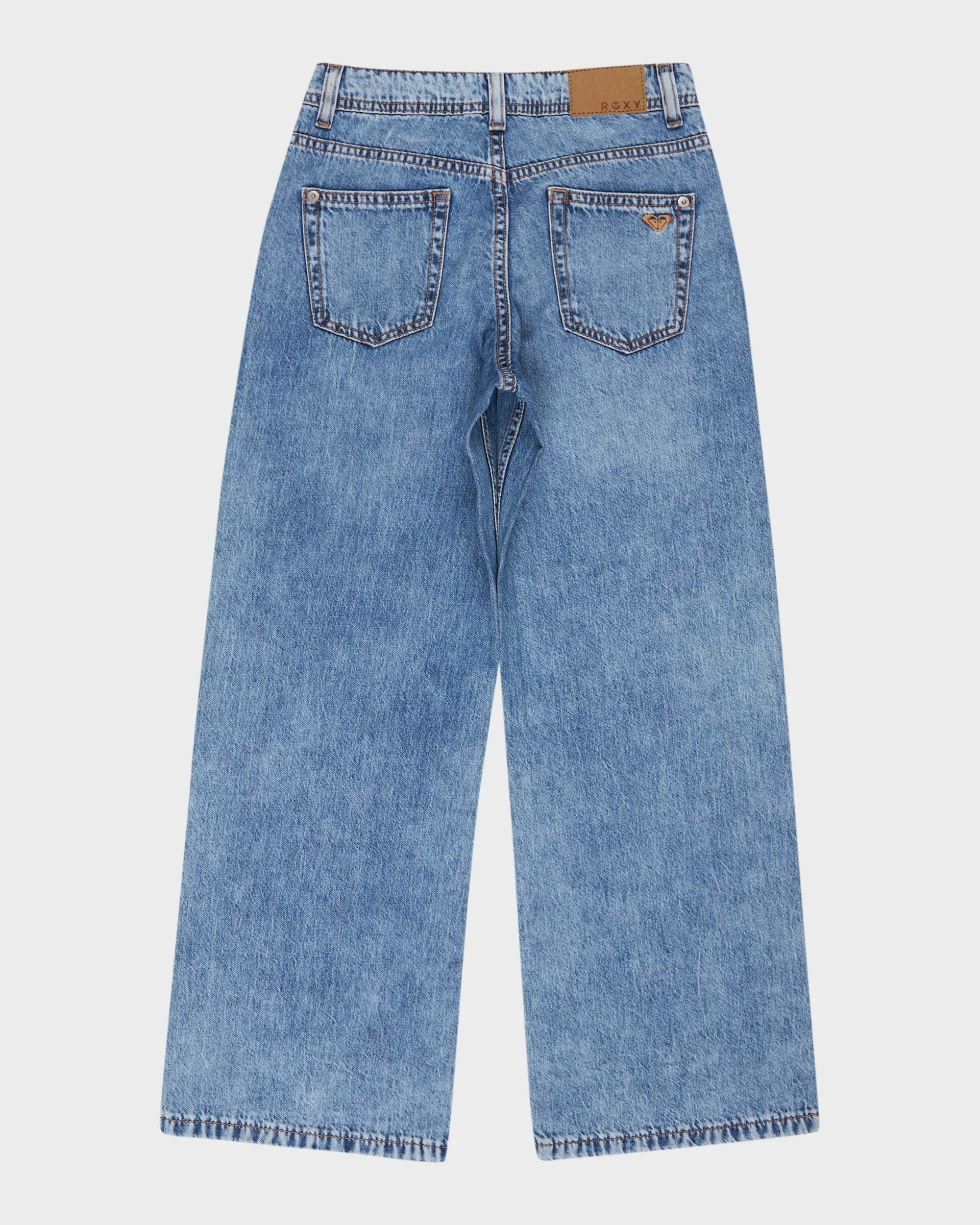Girls 8-16 Milla Wide Mid Leg RG Denim Jeans - Image 5