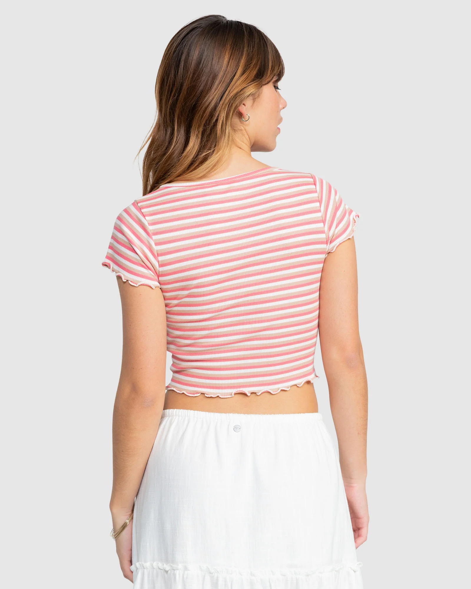 Womens Mini Stripe Baby Tee - Image 3