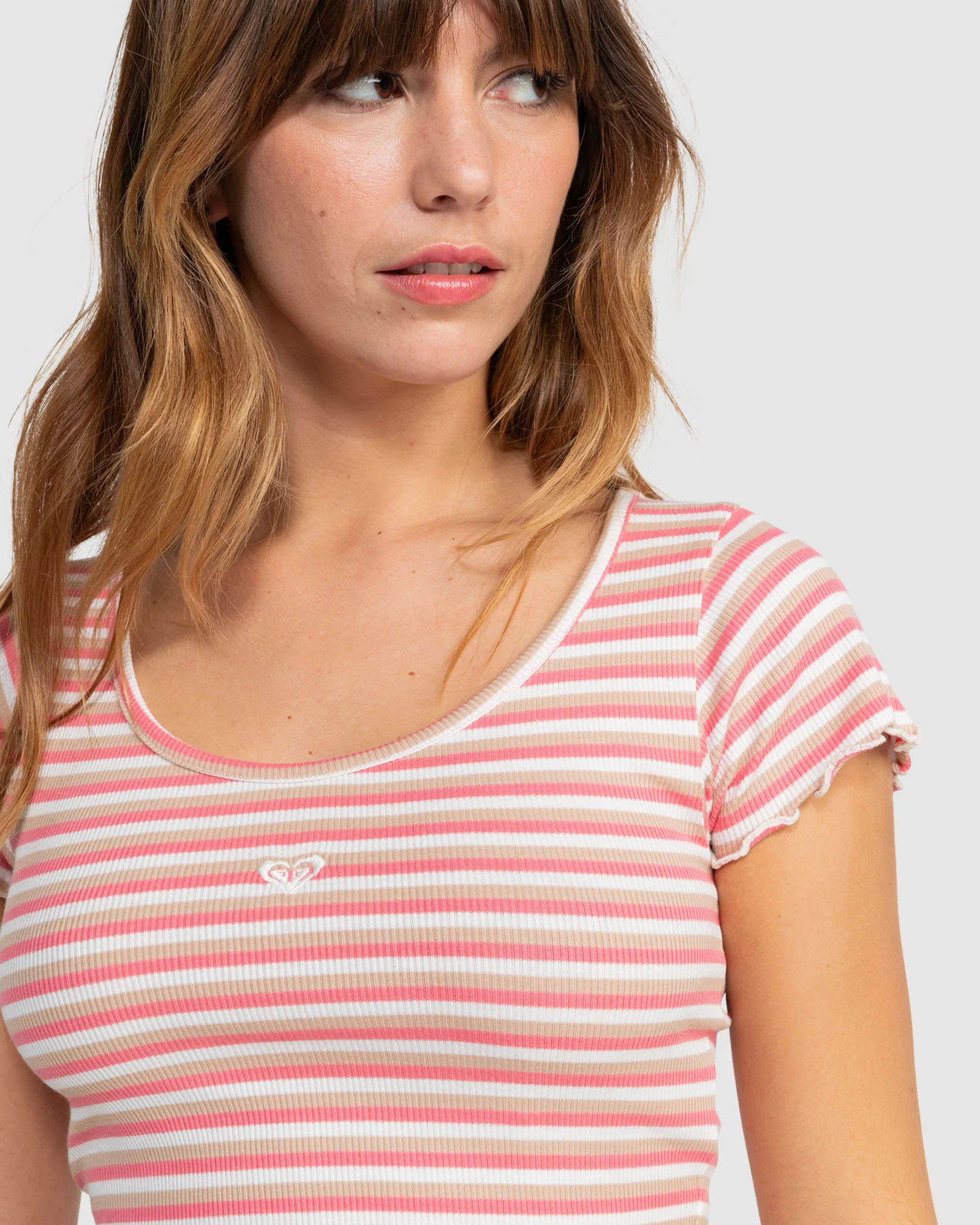 Womens Mini Stripe Baby Tee - Image 4