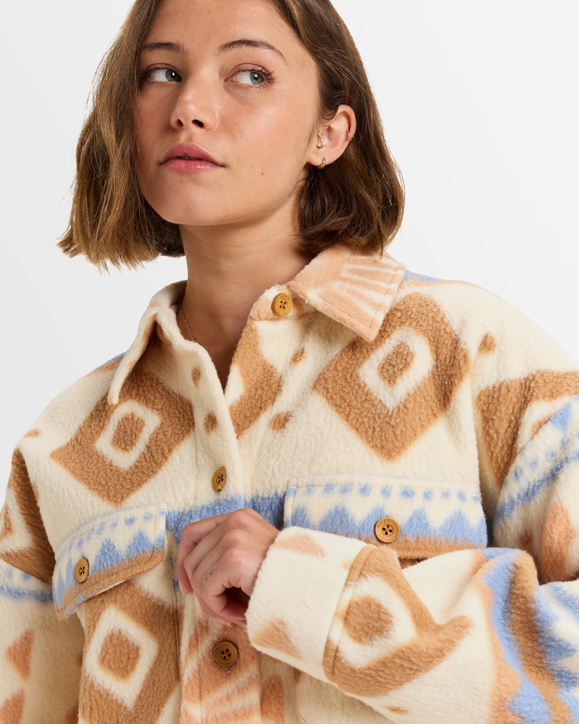 Womens Morning Crush  Polar Shacket - Image 4