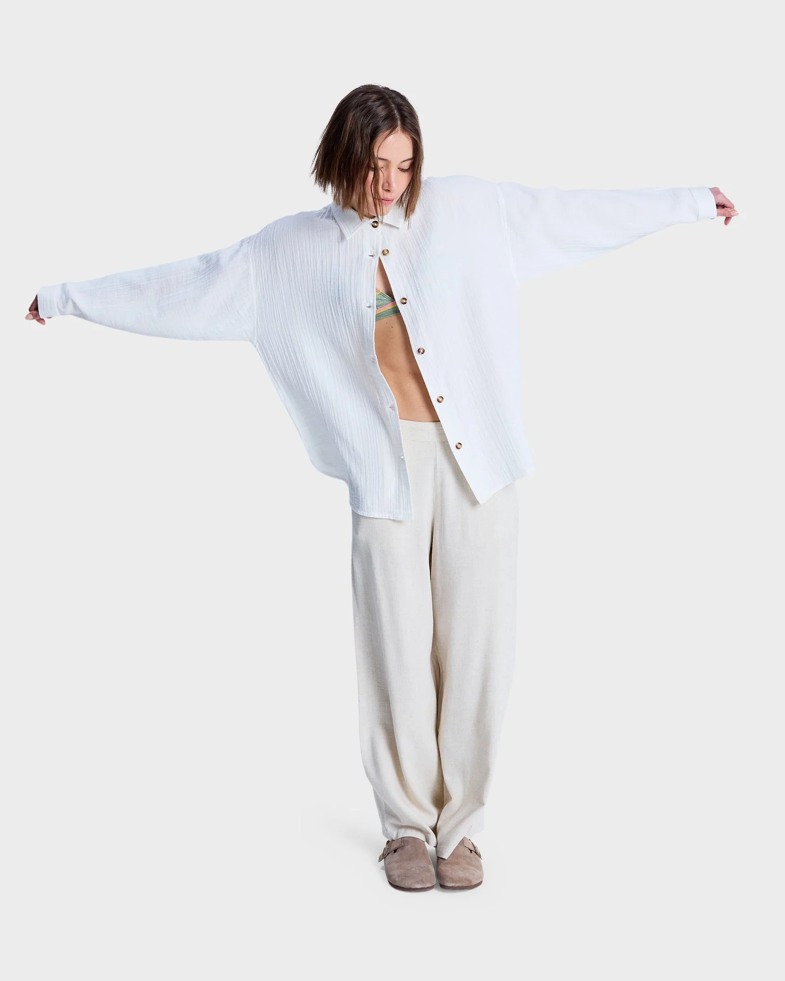 Womens Morning Shinte Stripe Long Sleeve Shirt - Image 6