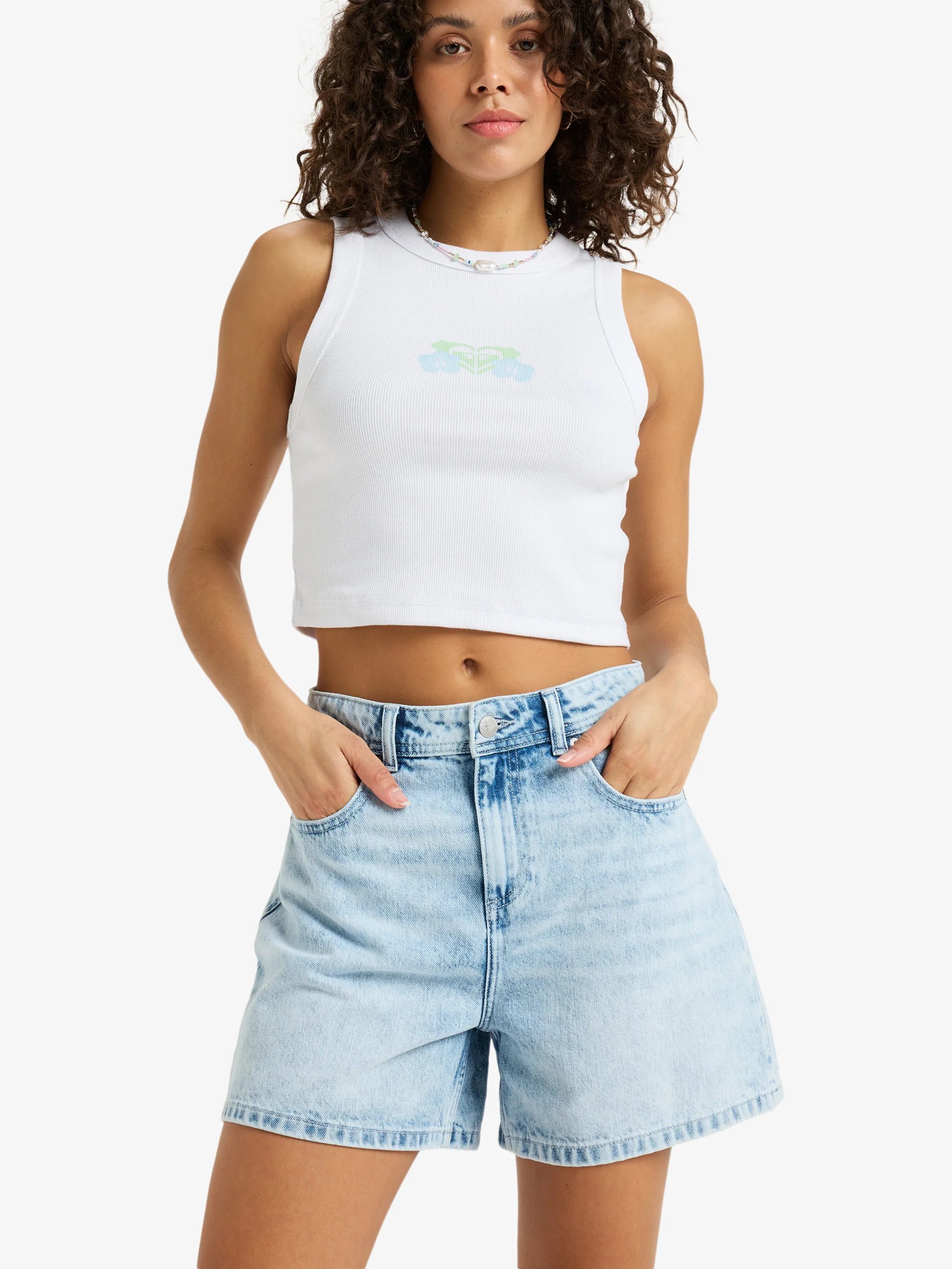 Womens Morning Splend Denim Shorts - Image 3