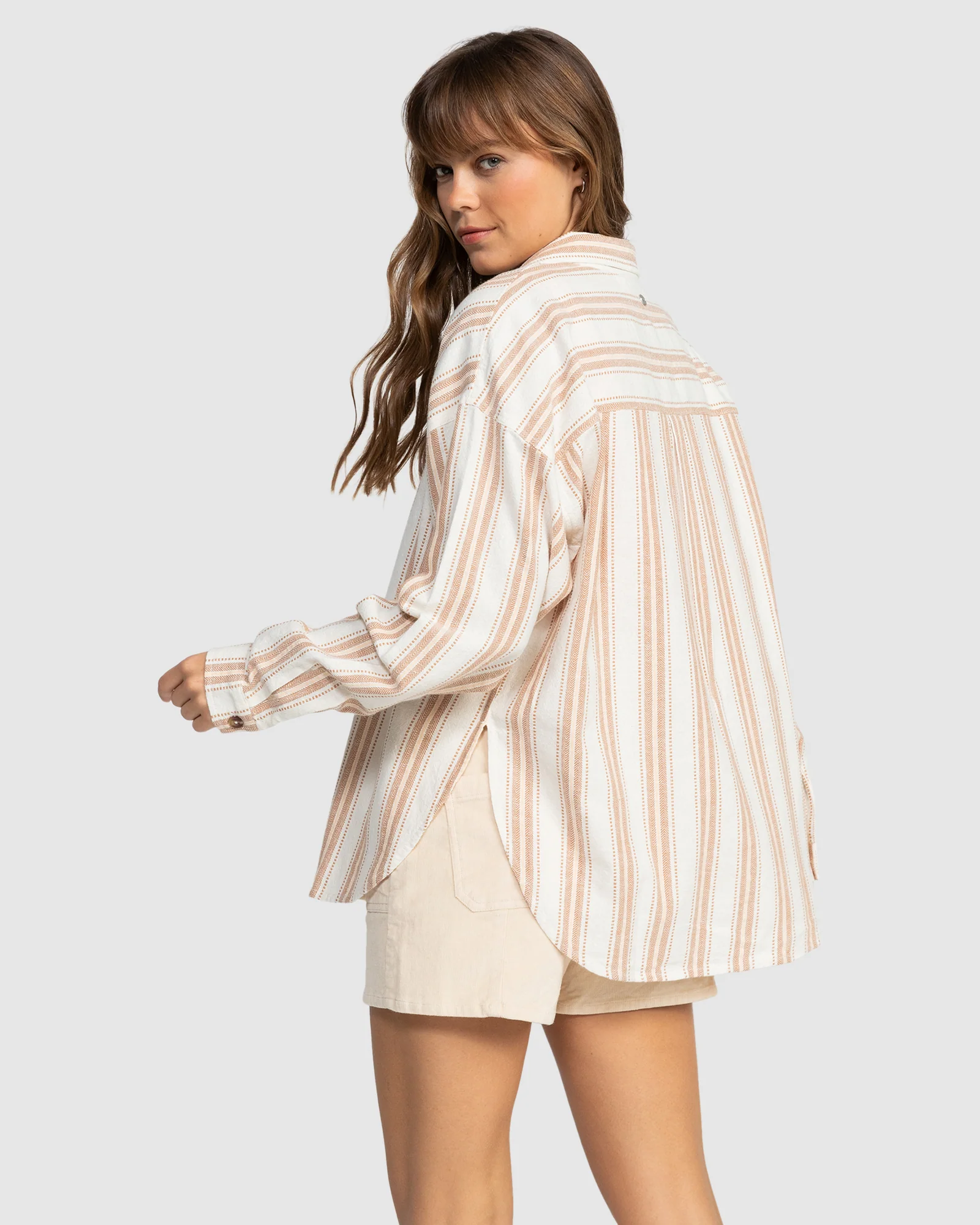 Womens Morning Time Oversized Long Sleeve Shirt - Image 3