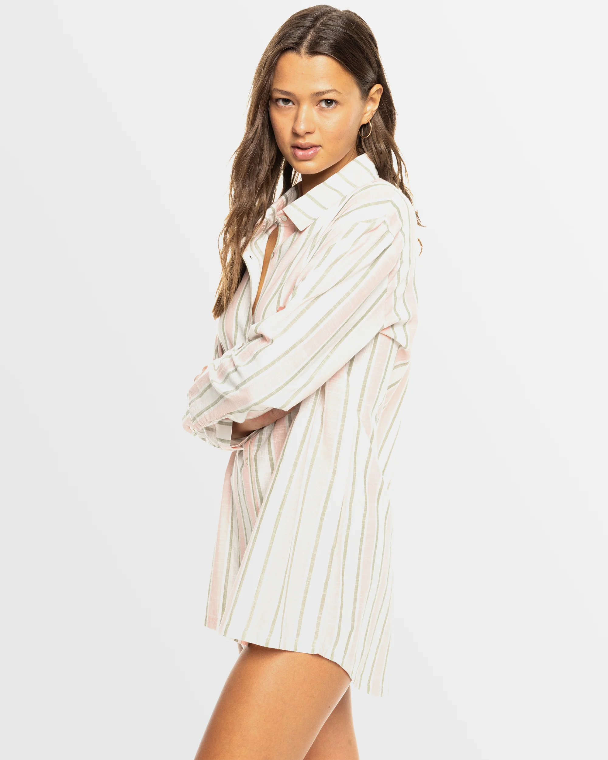 Womens New Blue Riptide Shirt Dress - Image 2