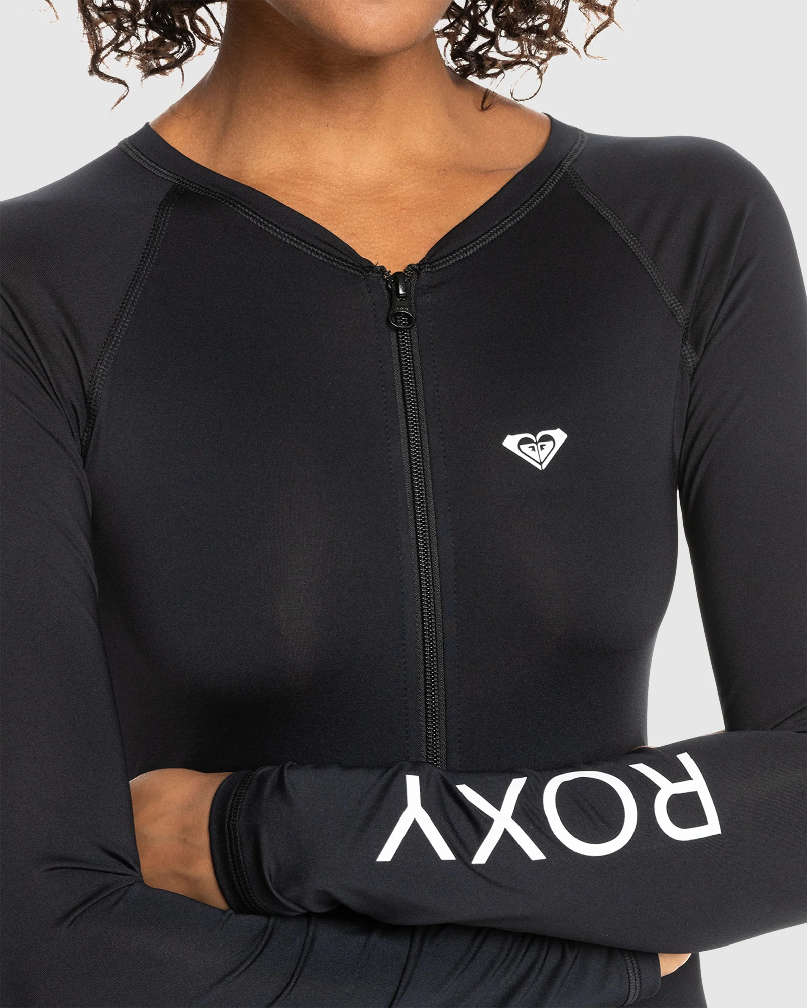 Womens New Essentials Lycra Long Sleeve Rash Vest - Image 4