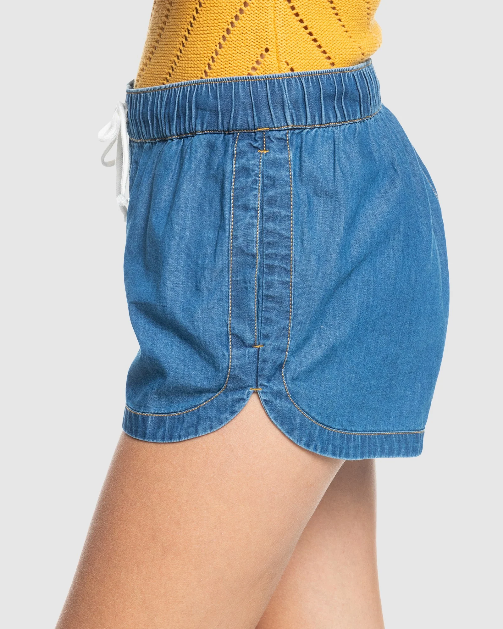 Womens New Impossible Denim Mid Shorts - Image 2