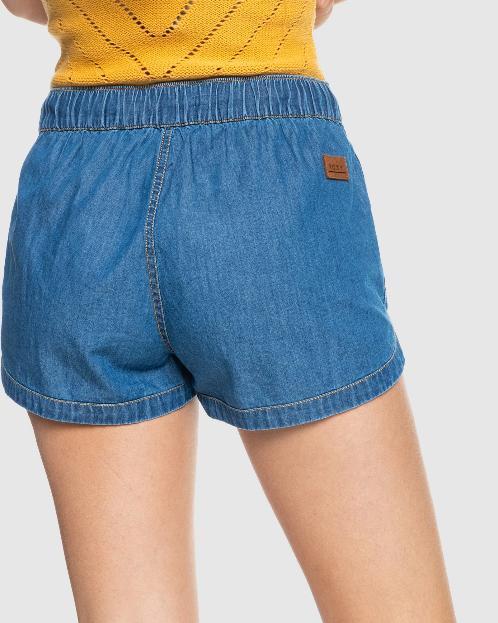 Womens New Impossible Denim Mid Shorts - Image 3