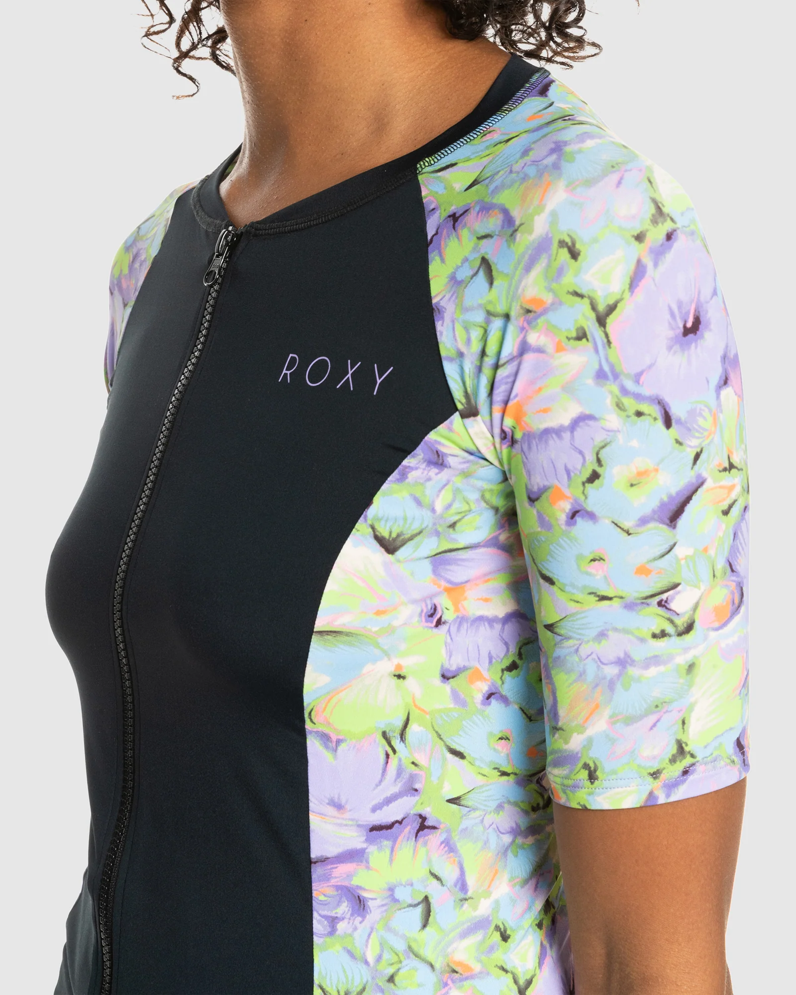 Womens New Ss Lycra Zipped Throught Rashguard - Image 4