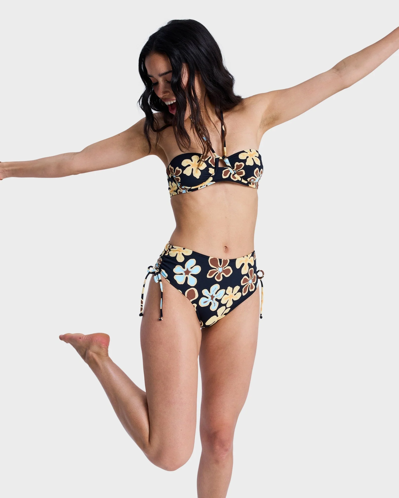 Womens Nostalgic Feel Mid Waist Clessic Bikini Bottom - Image 3