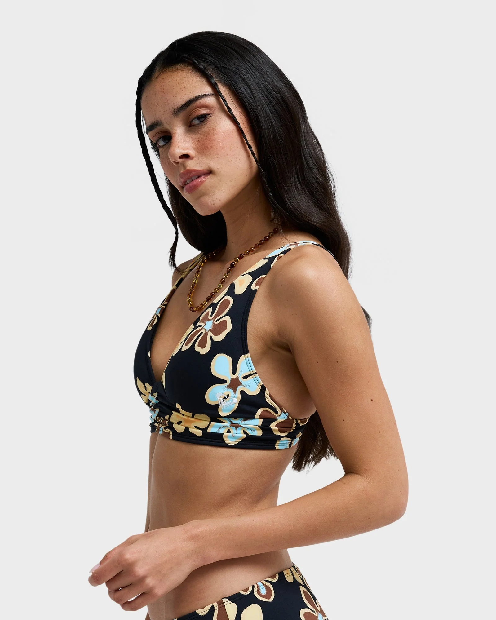 Womens Nostalgic Feel Elongated Tri Bikini Top - Image 3