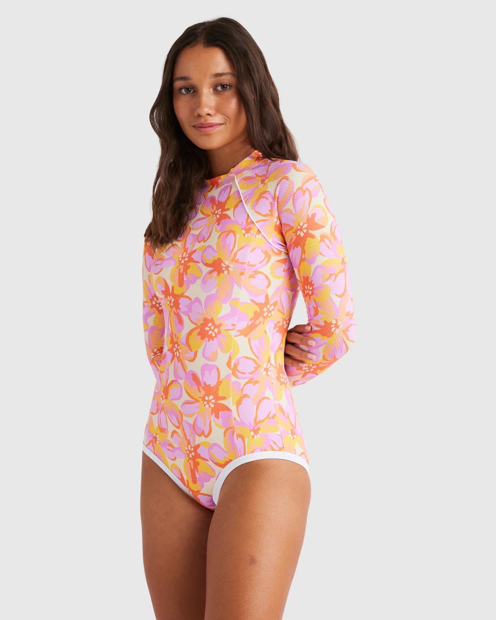 Womens Oasis Long Sleeve One Piece Swimsuit - Image 2