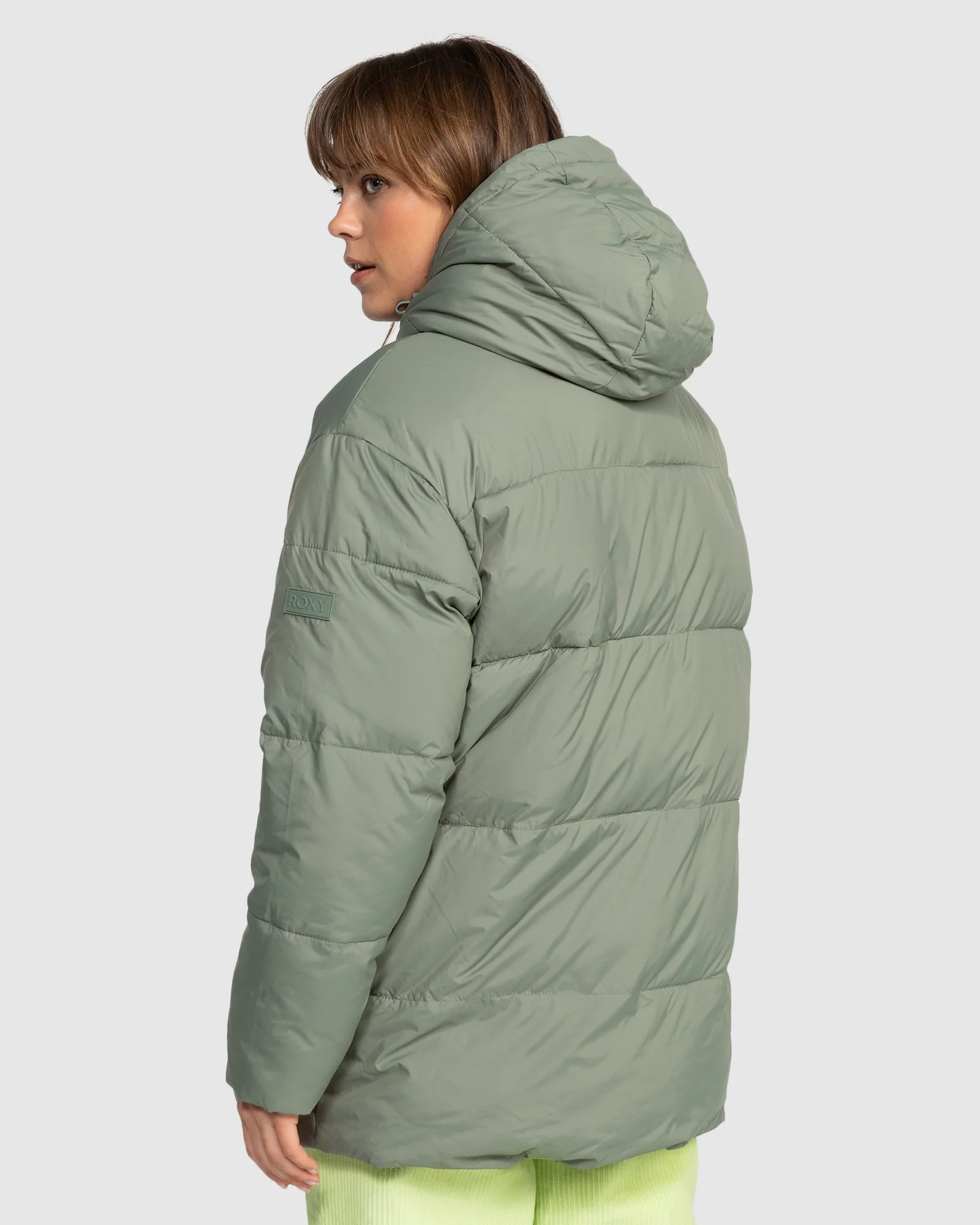 Womens Ocean Dreams Sherpa Hooded Puffer Jacket - Image 3