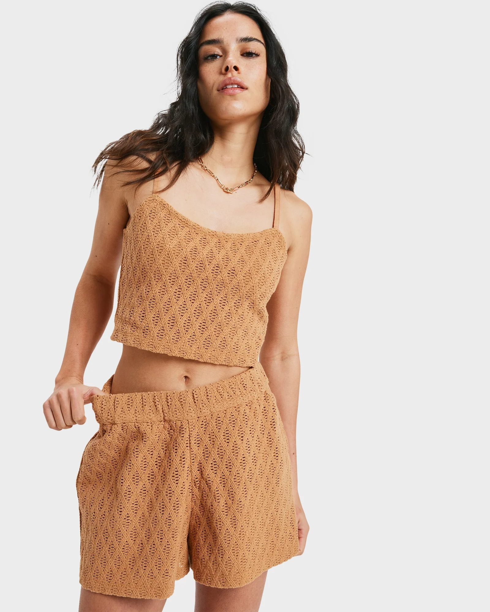 Womens Ocean Sound Elastic Waist Shorts - Image 3