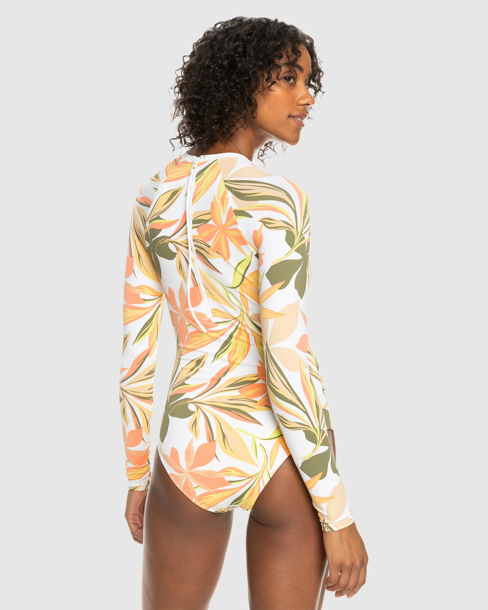 Womens Onesie Ls Prt Mix Solid Rashguard - Image 3
