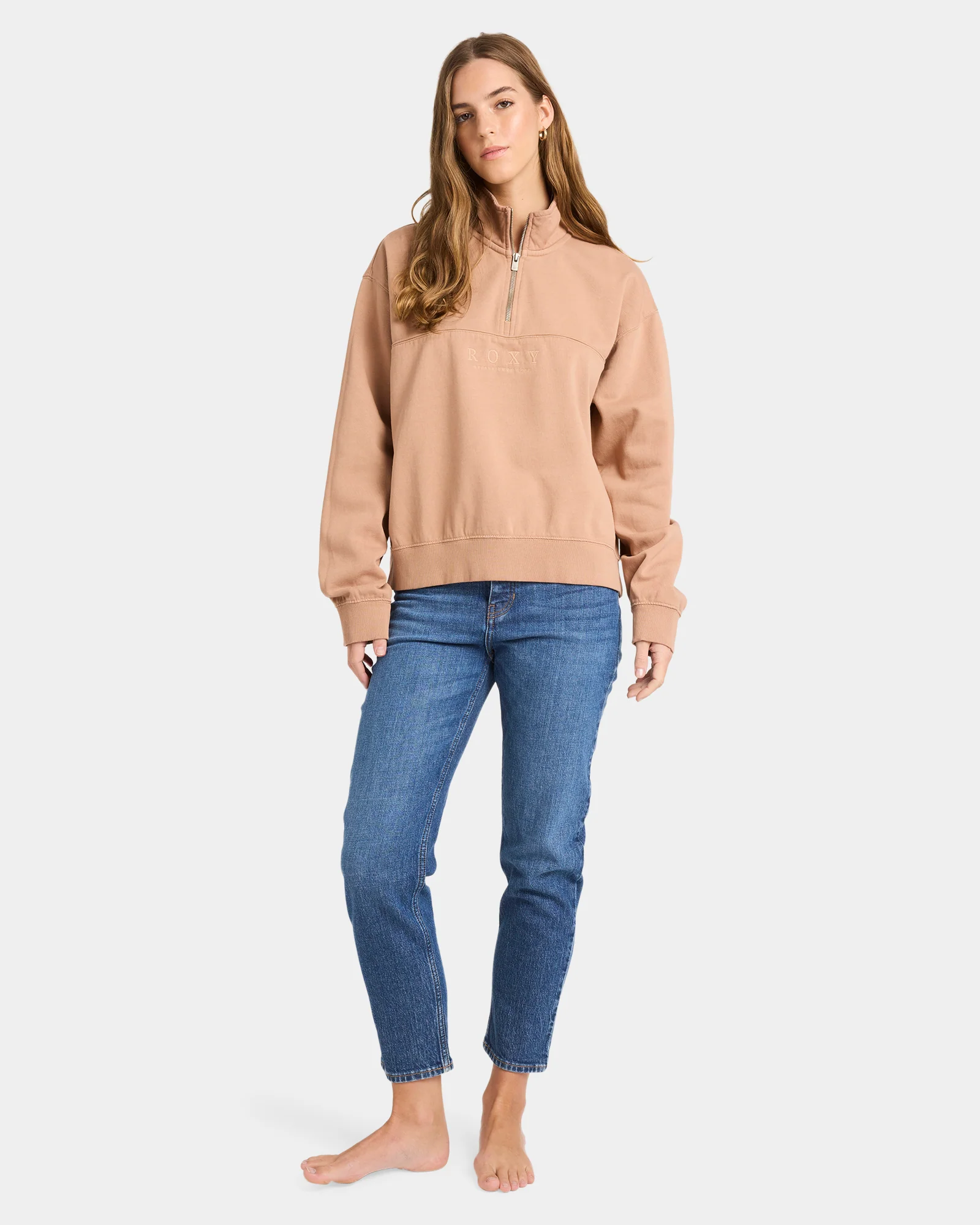 Womens Our Town Half Zip Fleece Top - Image 5