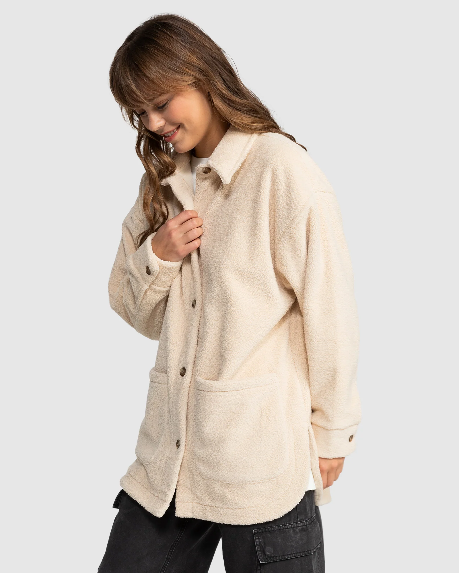 Womens Over And Over Polar Fleece Shacket - Image 2