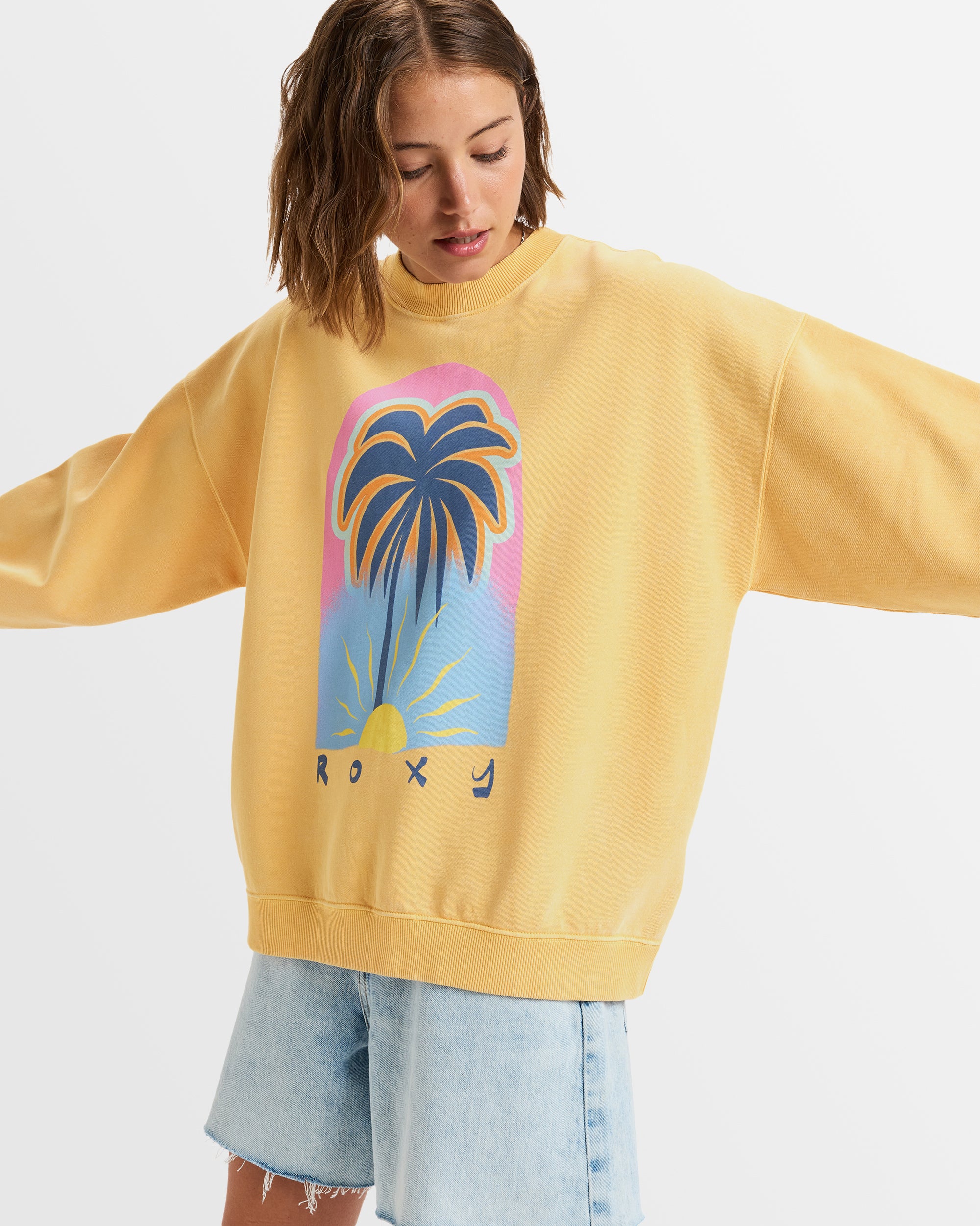 Womens Oz Lineup Oversized Crew Top - Image 2