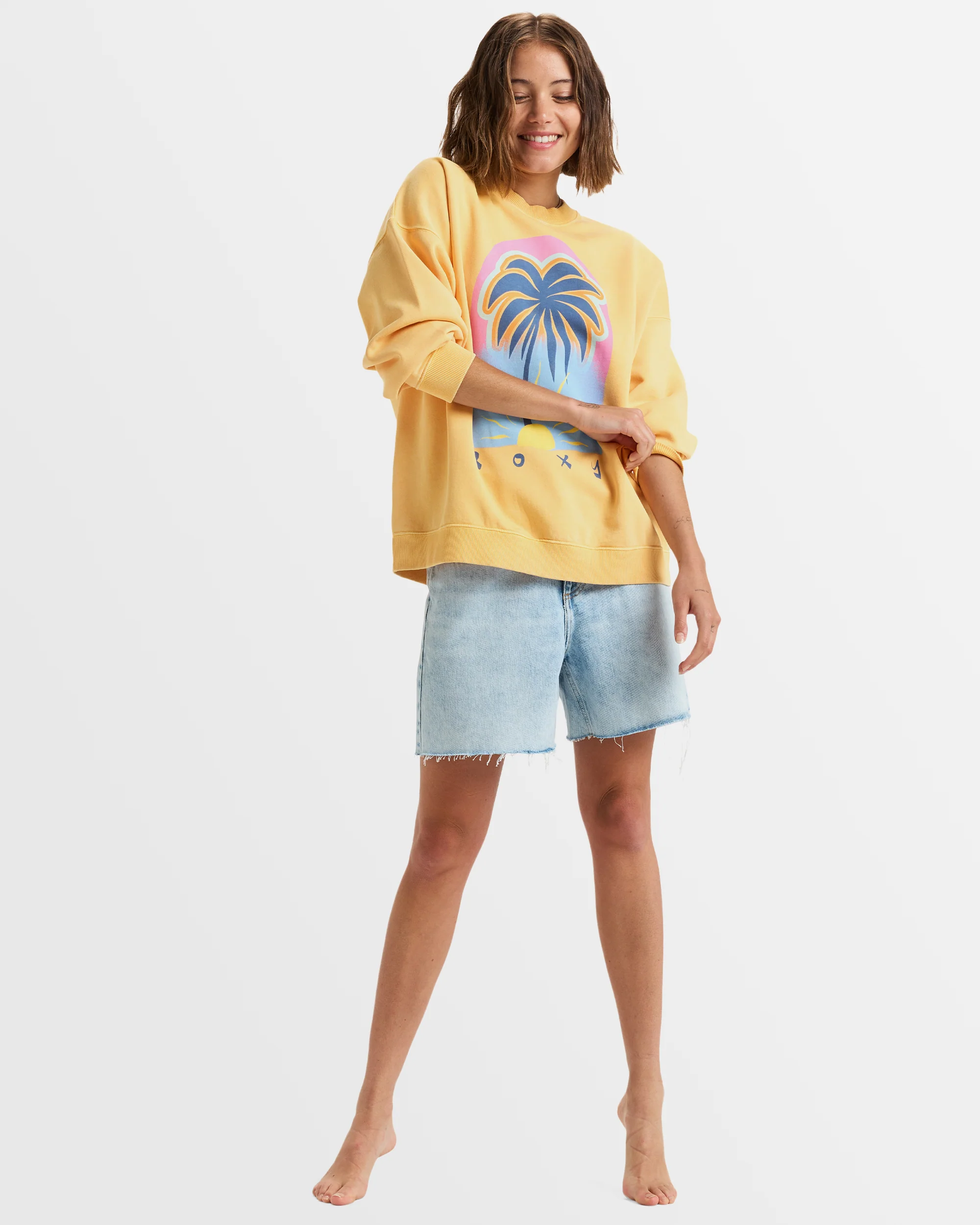 Womens Oz Lineup Oversized Crew Top - Image 5