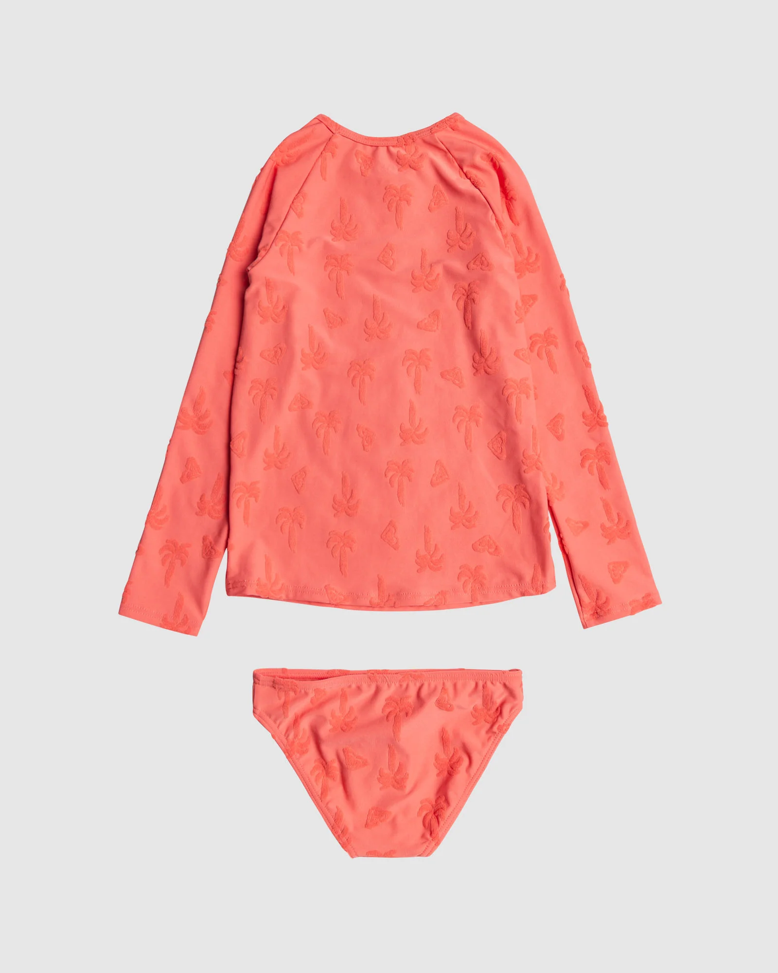Girls 2-7 Palm Tree Lycra Set Long Sleeve Rash Vest - Image 2