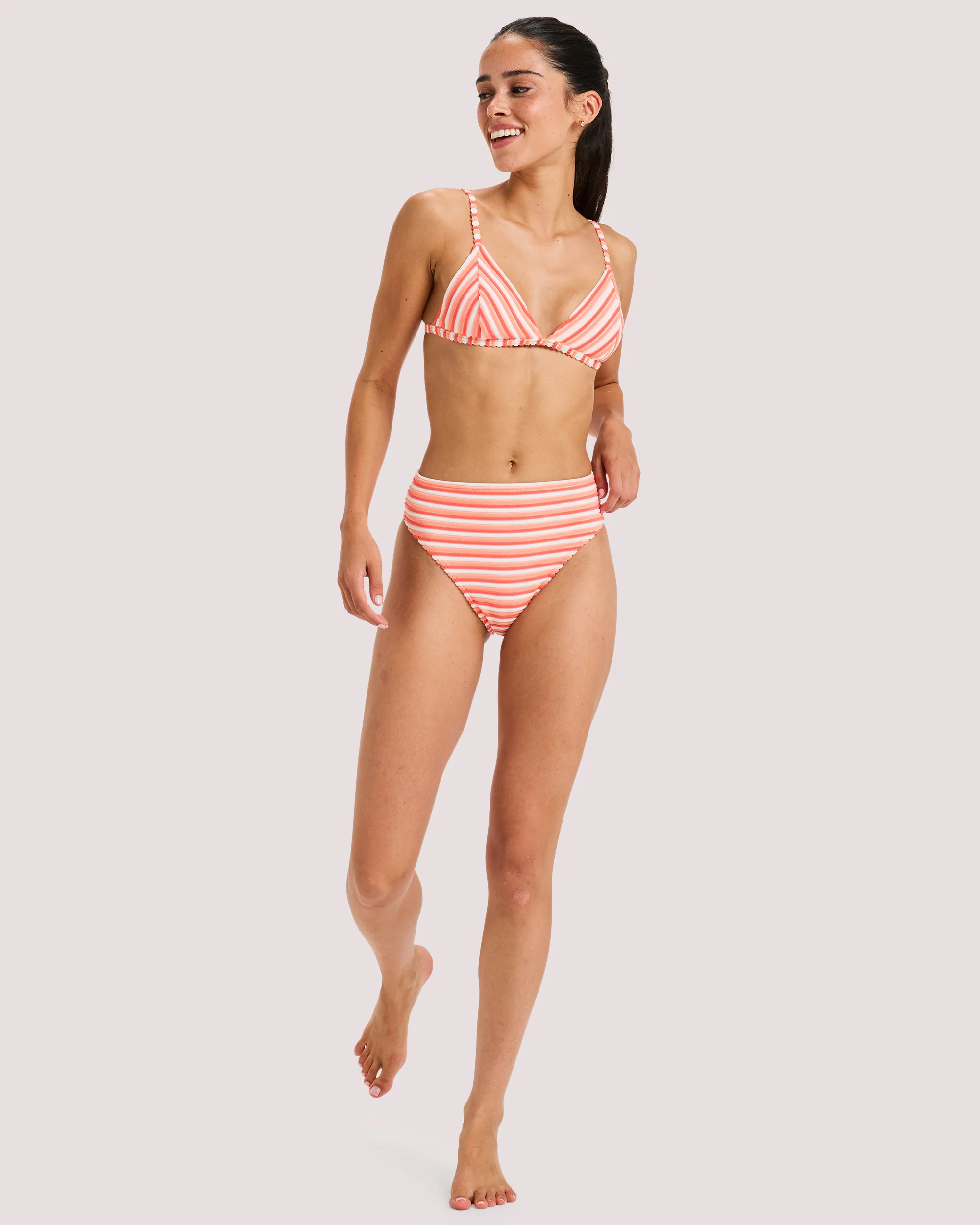 Womens Party Wave Mid Waist Bikini Bottom - Image 4