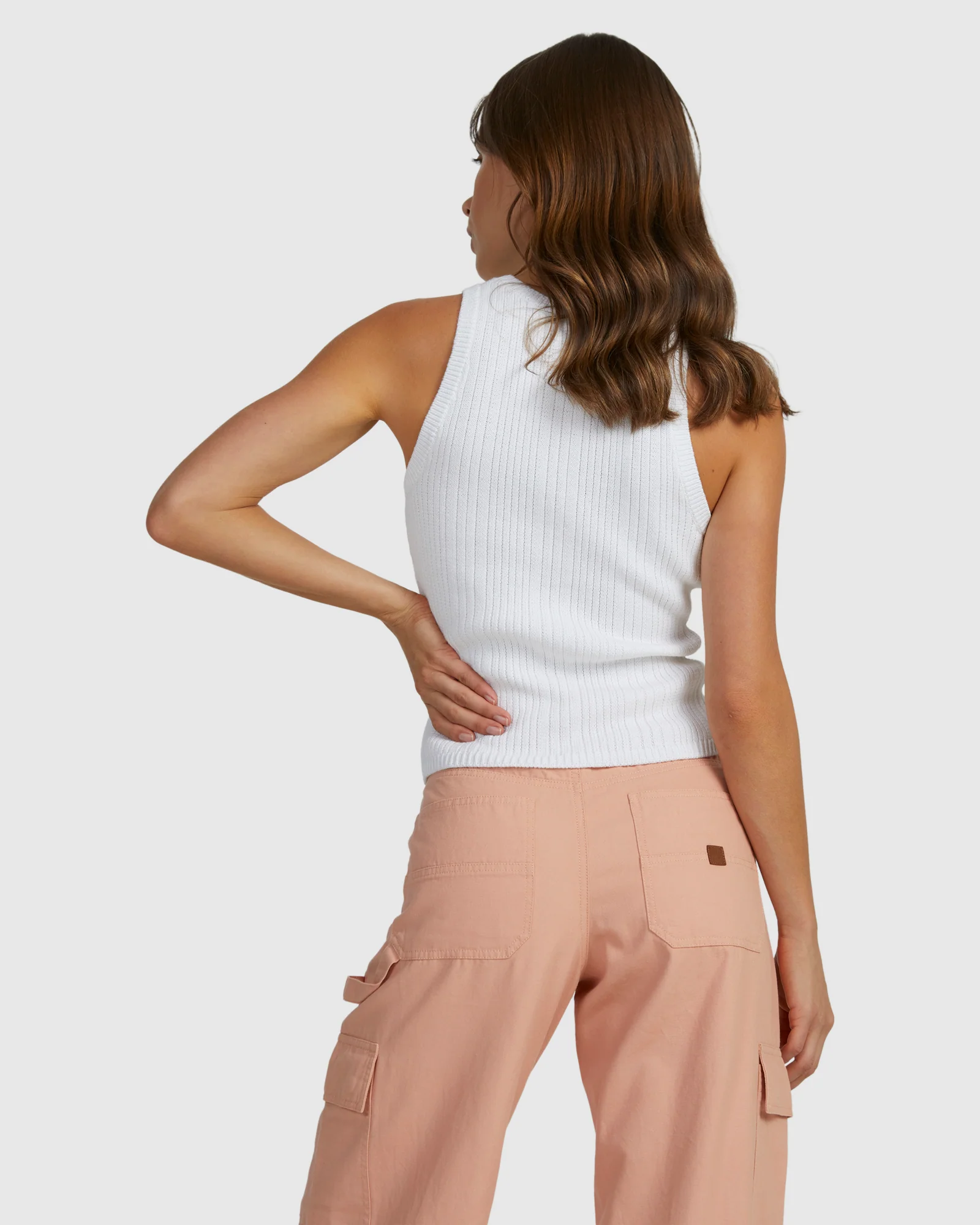 Womens Picnic Strappy Knit Vest Top - Image 3