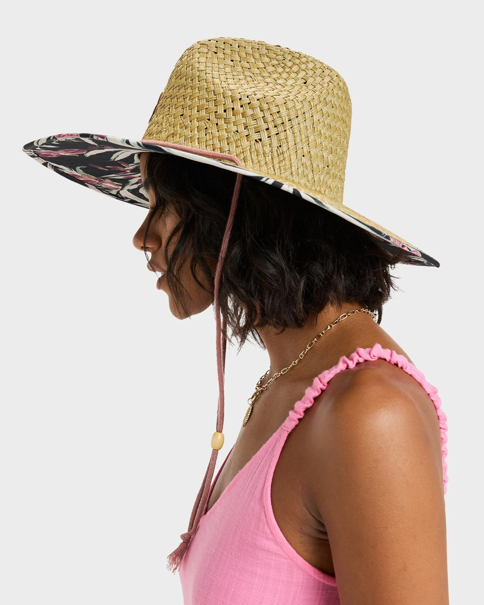 Womens Pina To My Colada Printed Straw Hat - Image 2