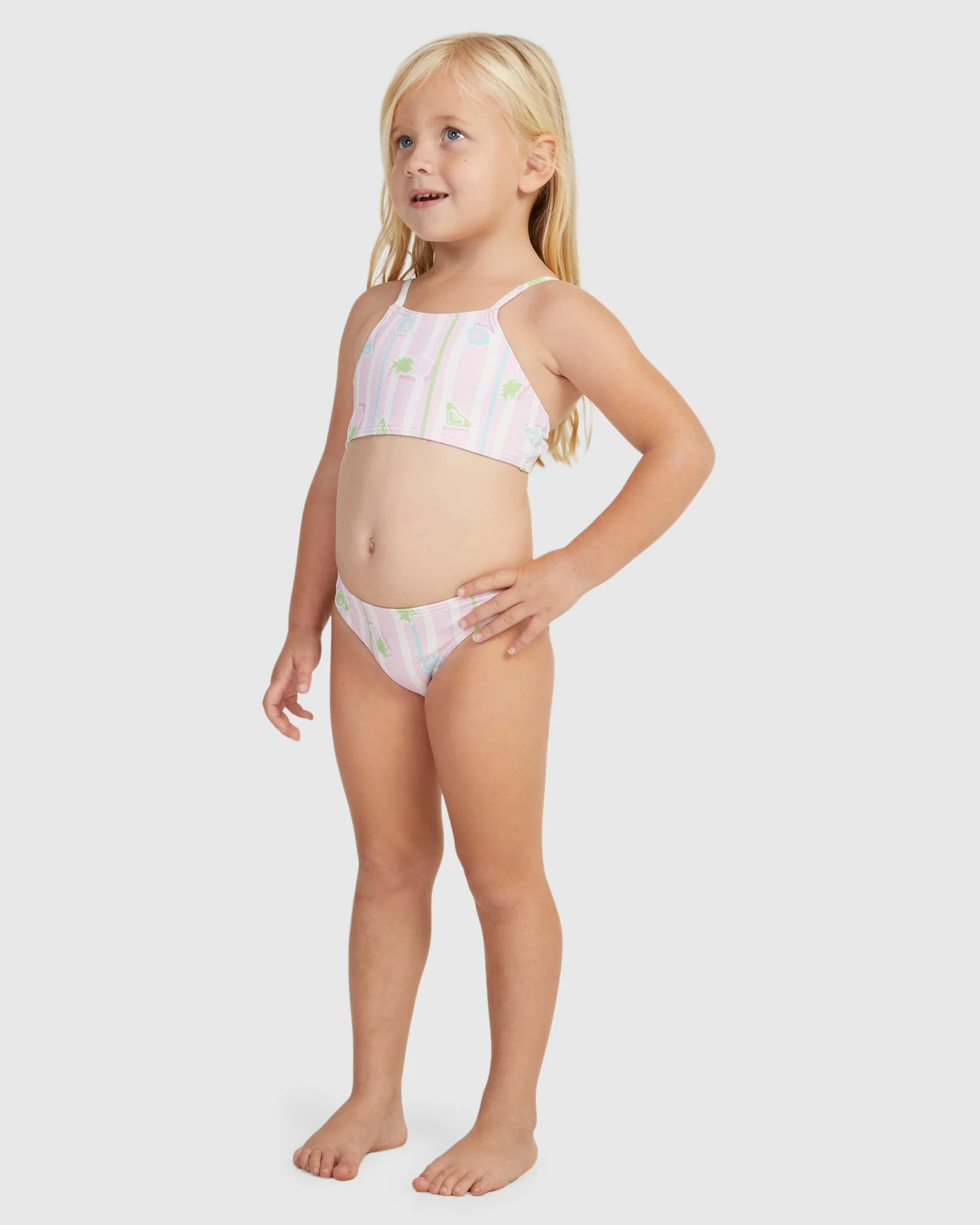 Girls 2-7 Pineapple Line Crop Top Set Bikini - Image 2