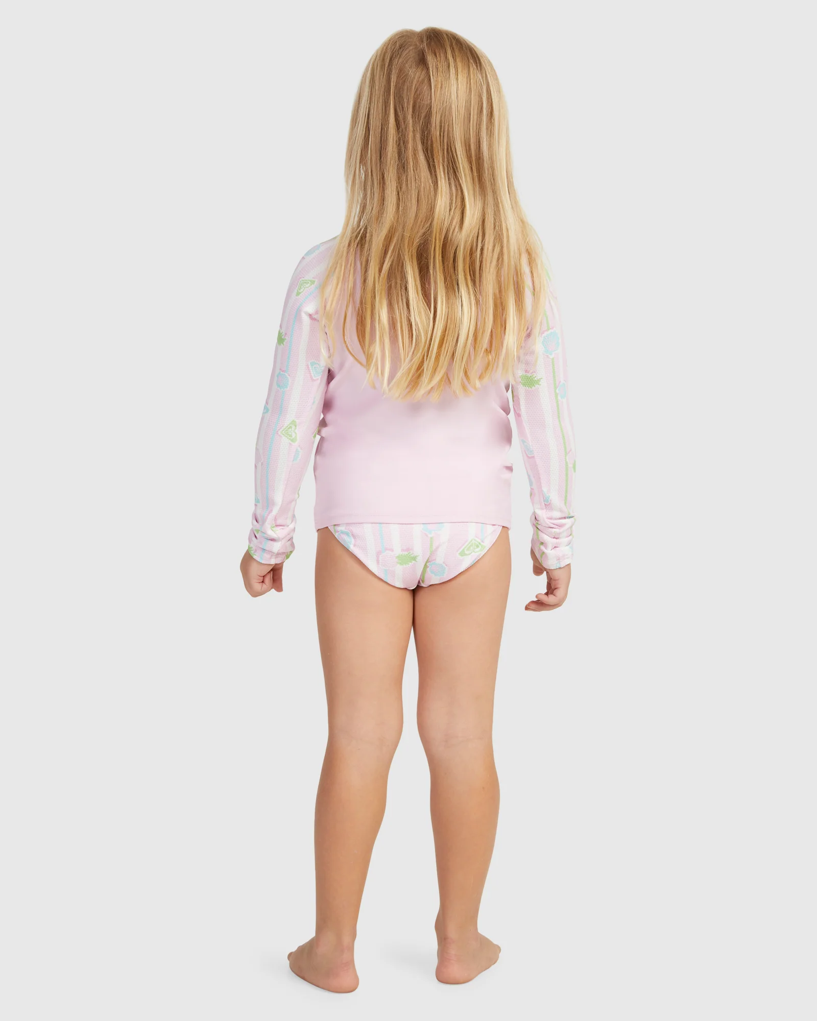 Girls Pineapple Line Ls Lycra Set Rashguard - Image 3