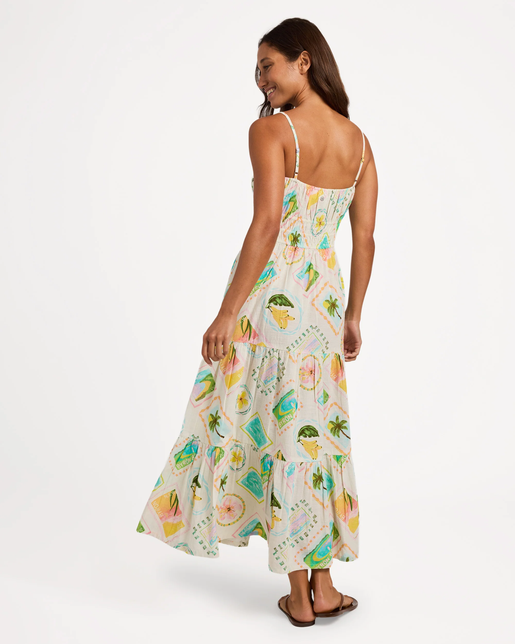 Womens Postcards Maxi Dress - Image 3