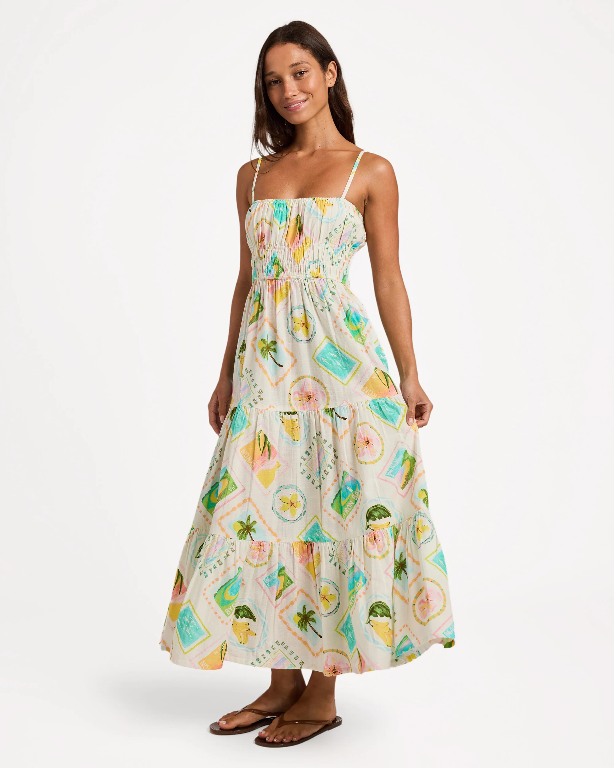 Womens Postcards Maxi Dress - Image 7