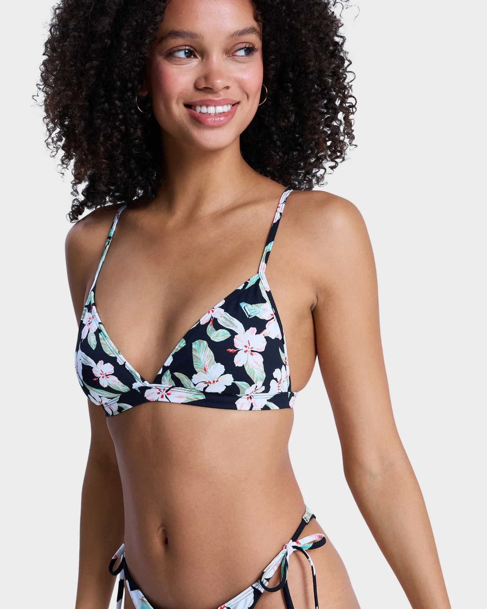 Womens Printed Essentials Fixed Tri Bikini Top - Image 3