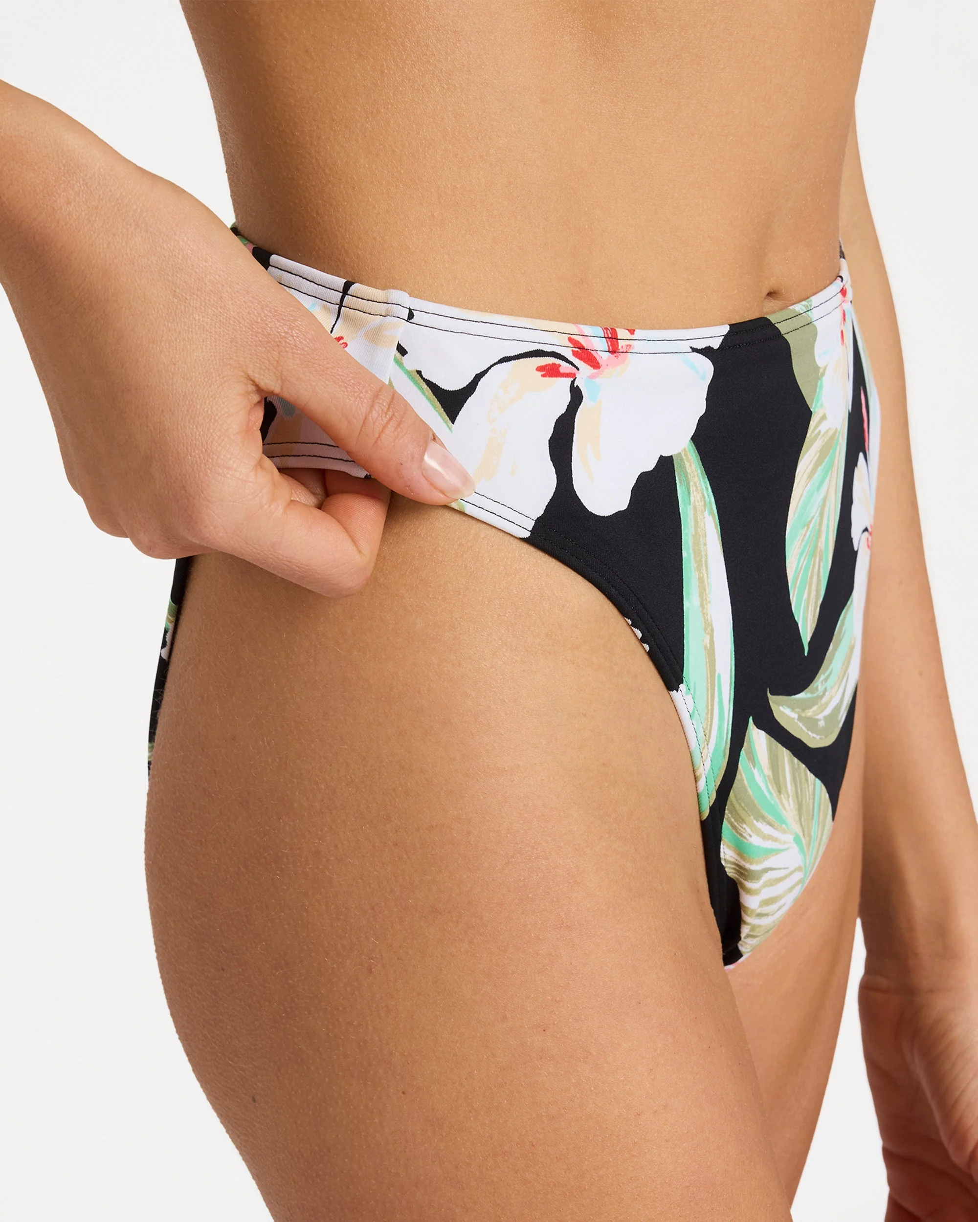Womens Printed Essentials Mid Waist Moderate Bikini Bottom - Image 3