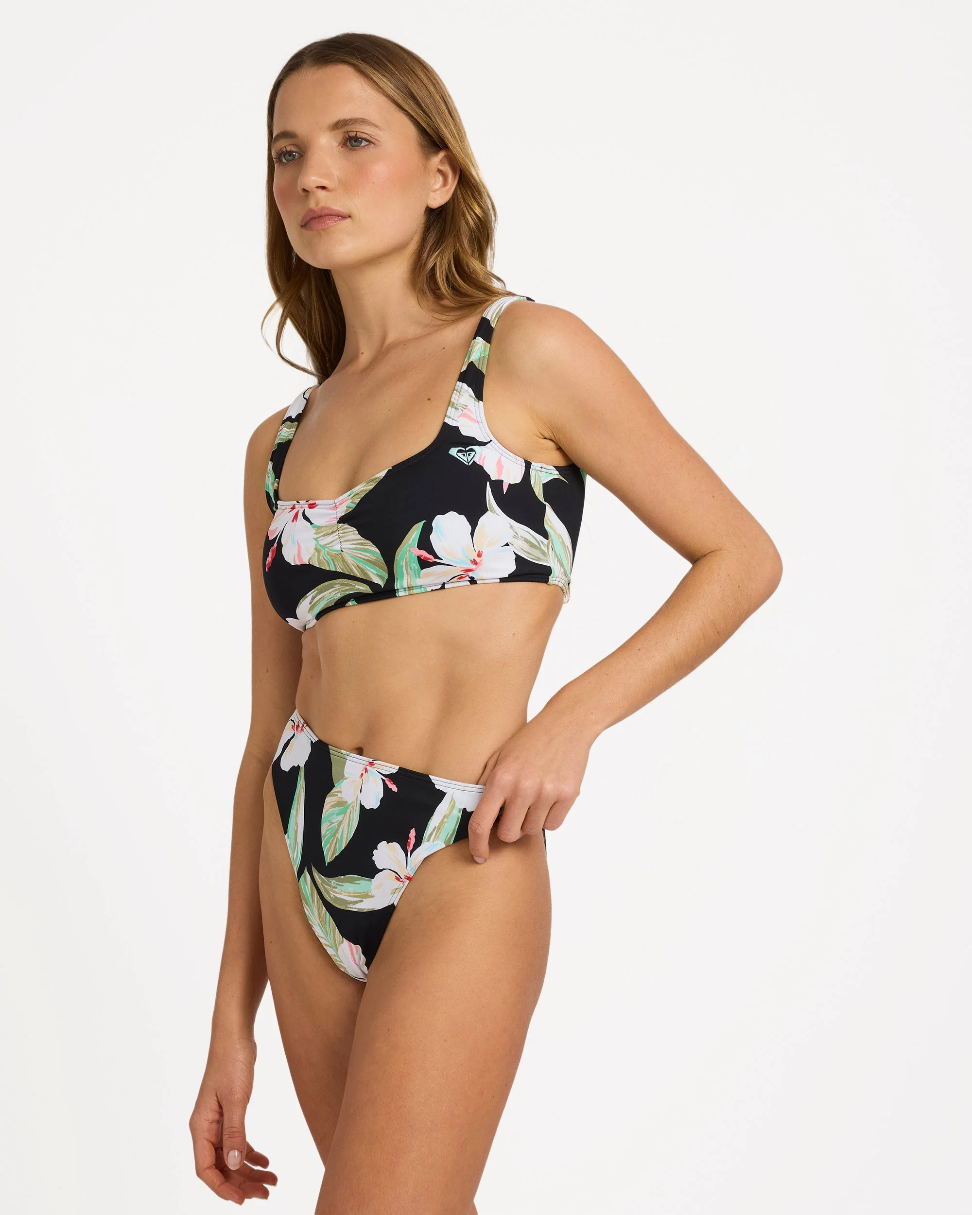 Womens Printed Essentials Mid Waist Moderate Bikini Bottom - Image 4