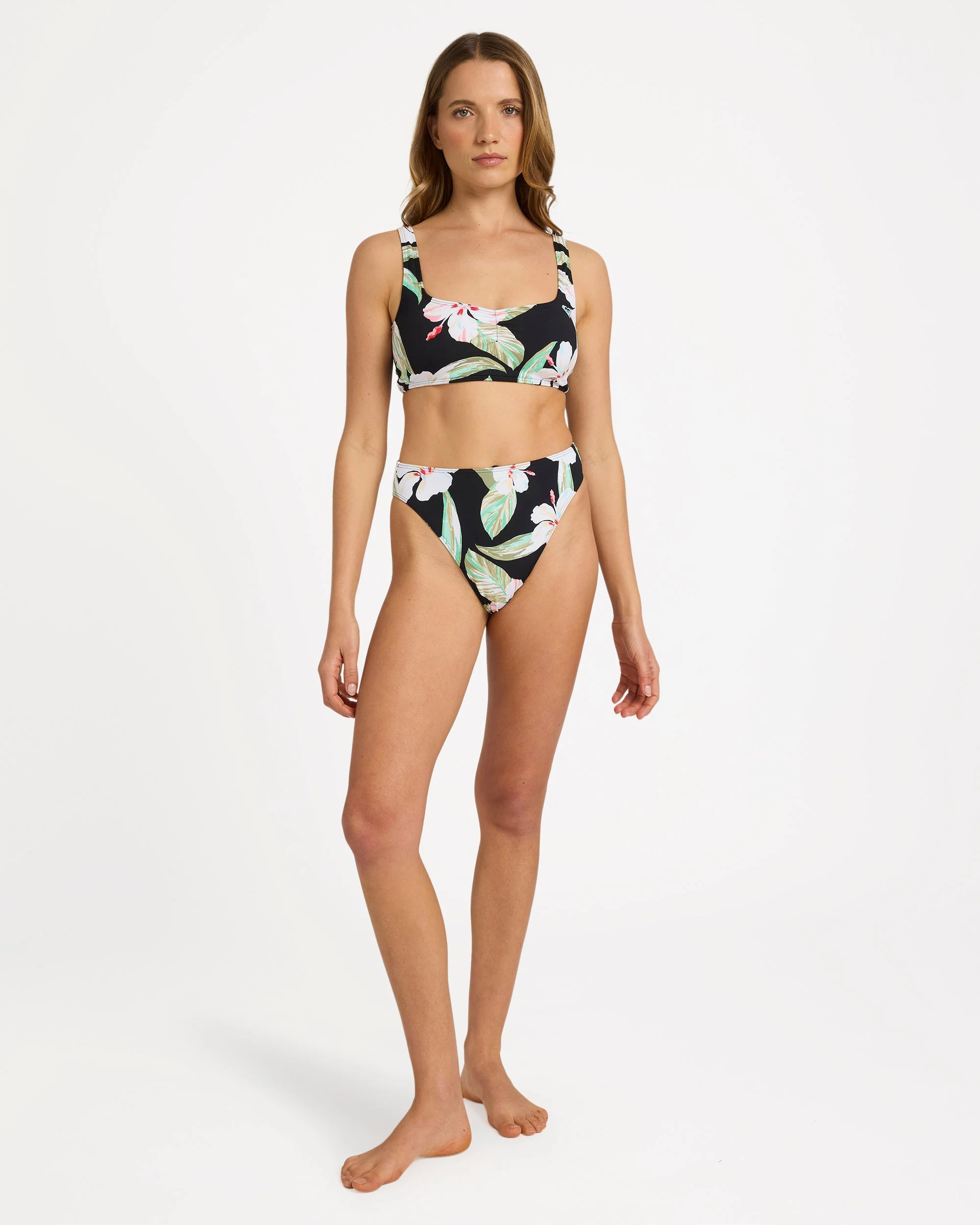 Womens Printed Essentials Mid Waist Moderate Bikini Bottom - Image 5