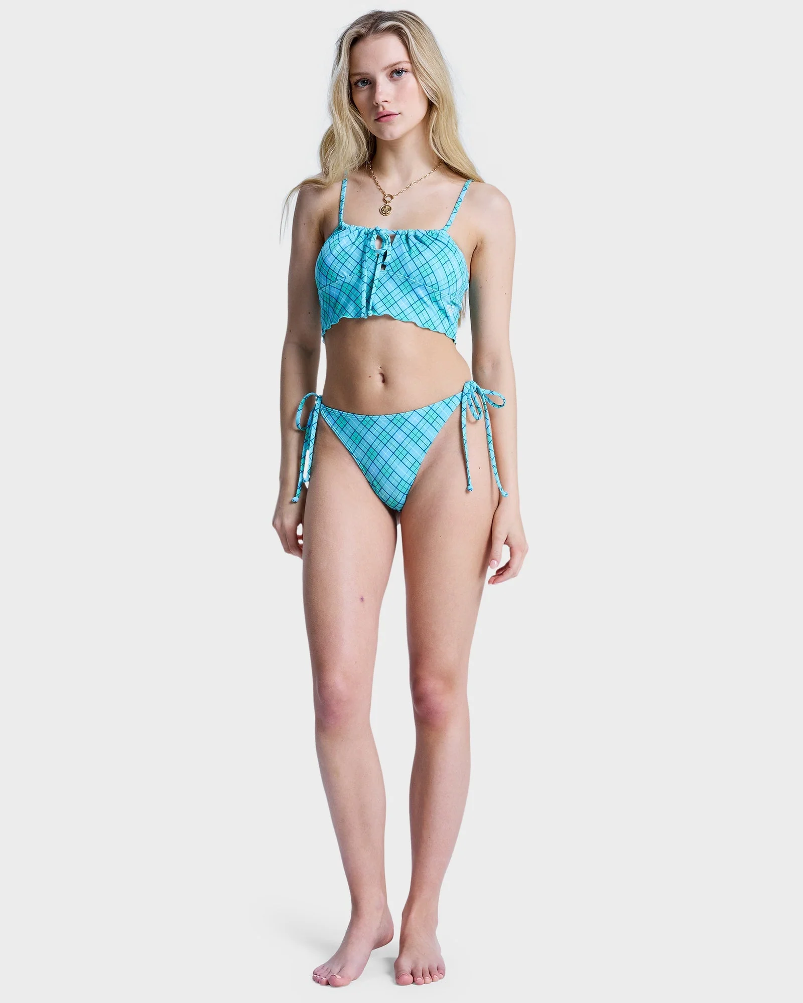 Womens Printed Essentials Hi Leg Tanga Bikini Bottom - Image 6