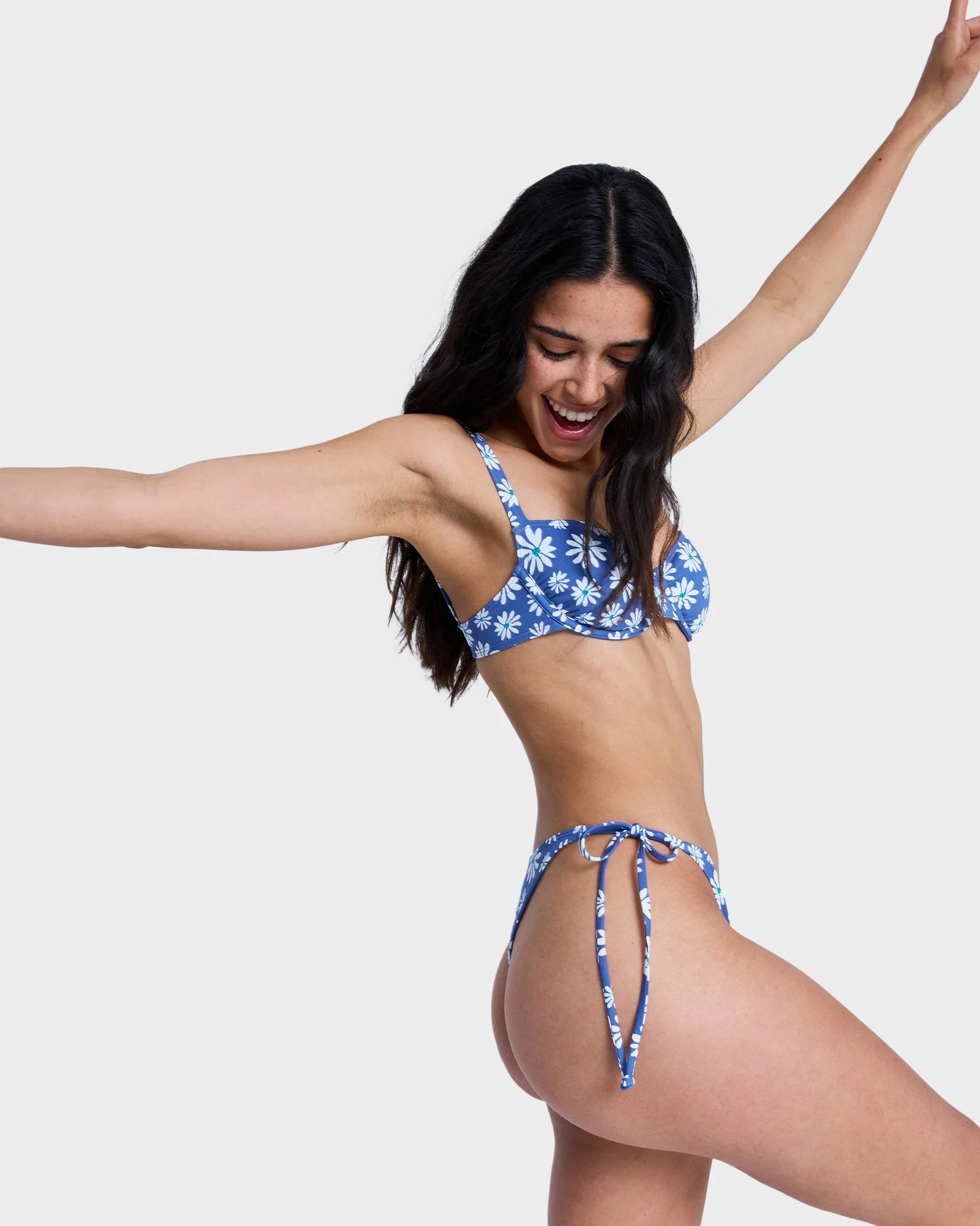 Womens Printed Essentials Uderwire Bralette Bikini Top - Image 4