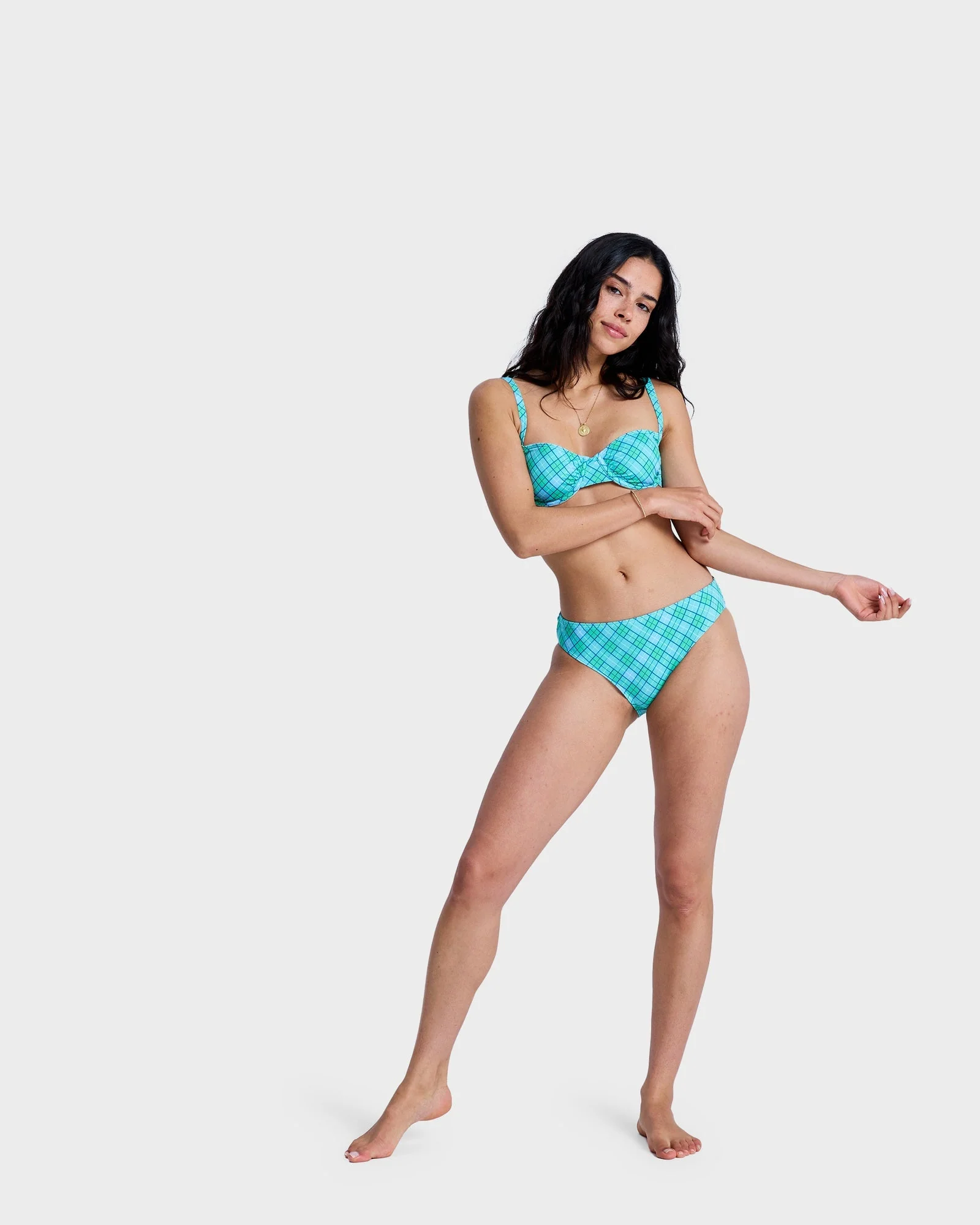 Womens Printed Essentials Uderwire Bralette Bikini Top - Image 4